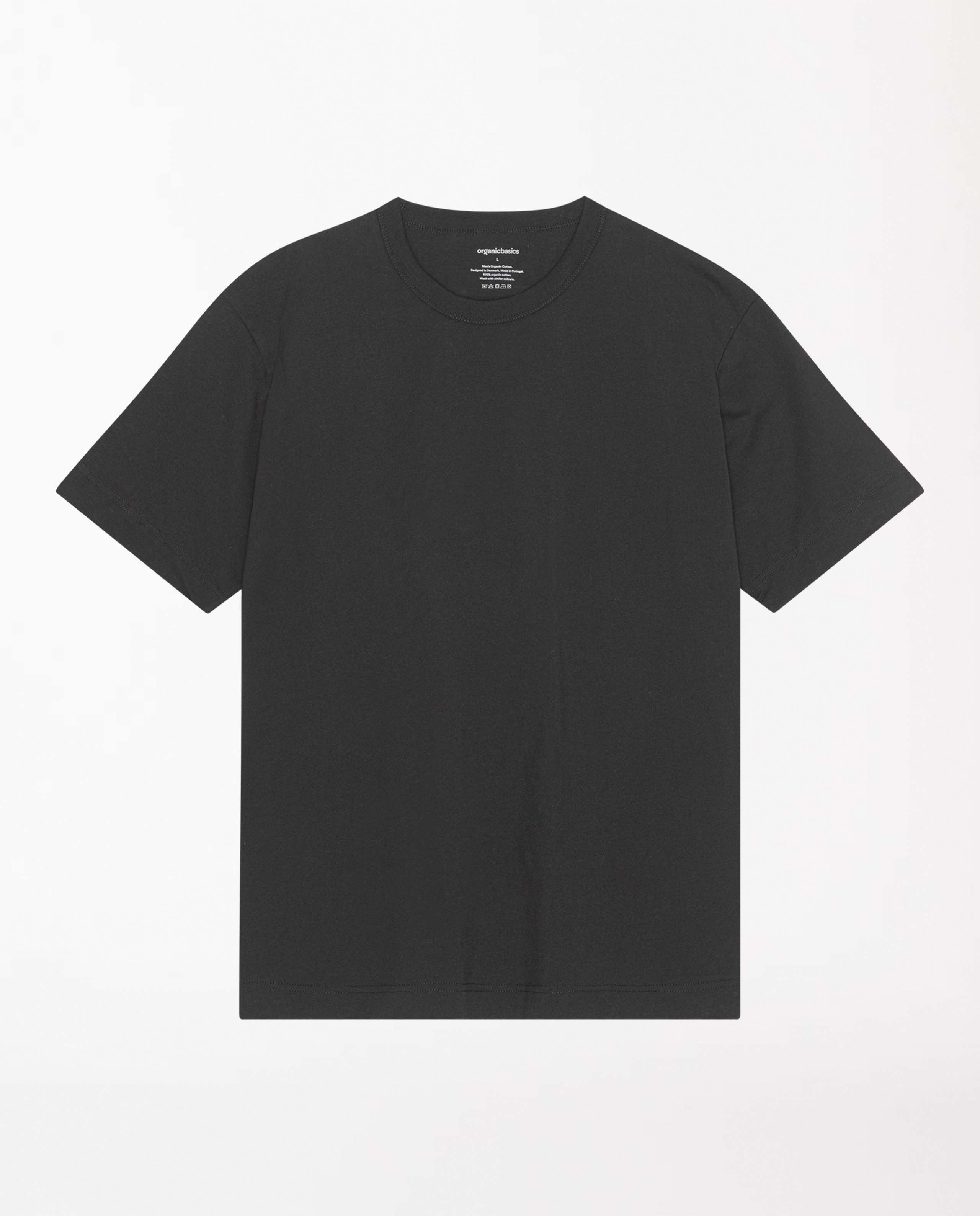 marché commun organic basics homme boxy tee coton biologique noir