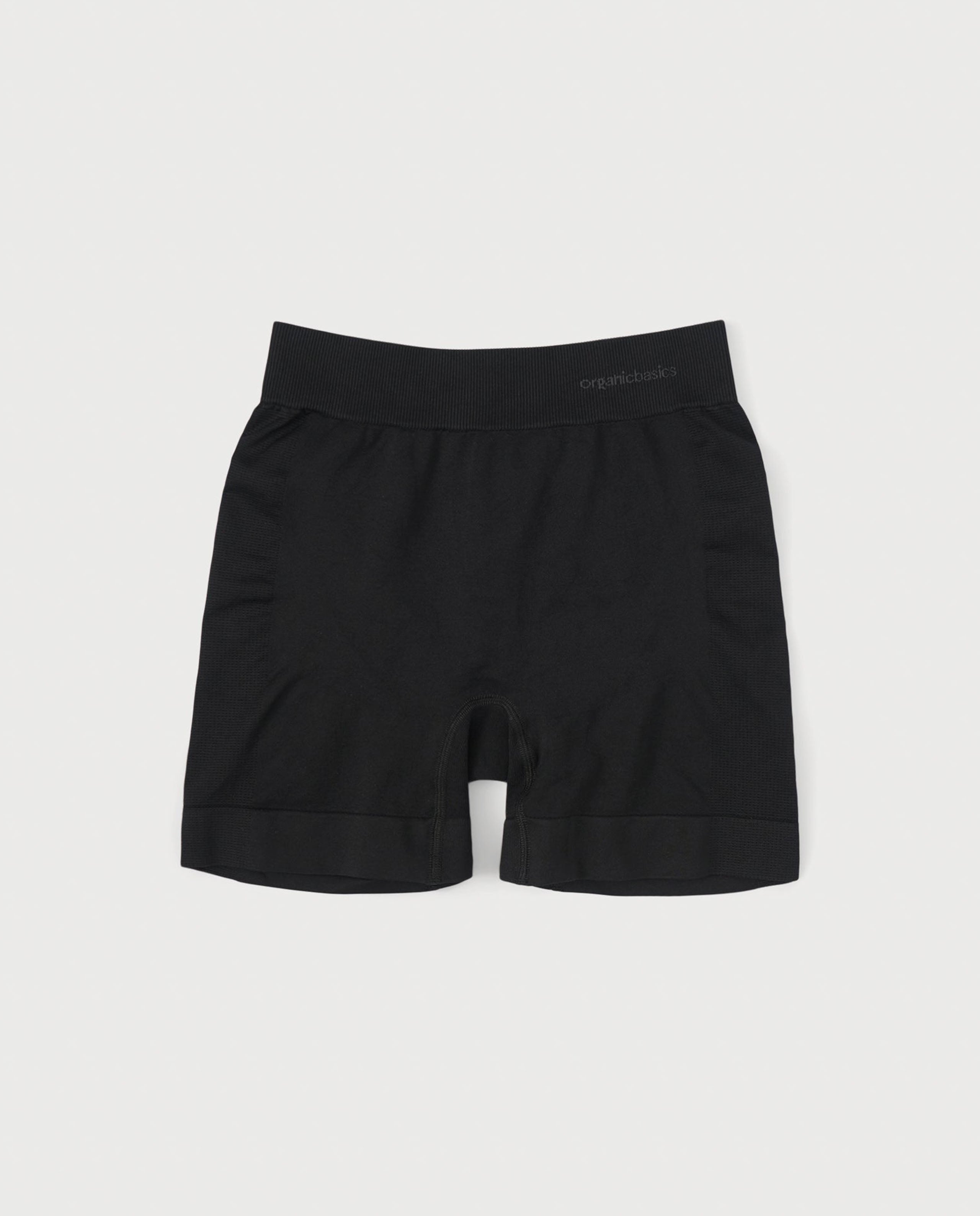 marché commun organic basics short sport yoga femme recyclé noir