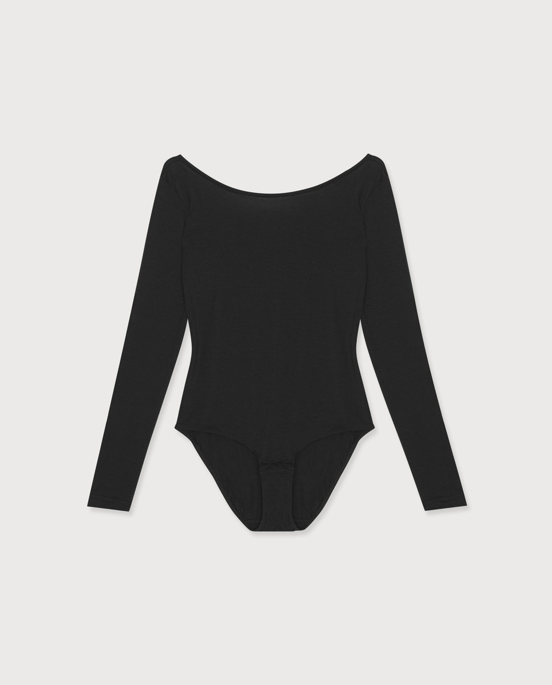 marché commun organic basics femme body tencel manches longues col bateau noir