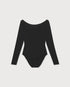 marché commun organic basics femme body tencel manches longues col bateau noir