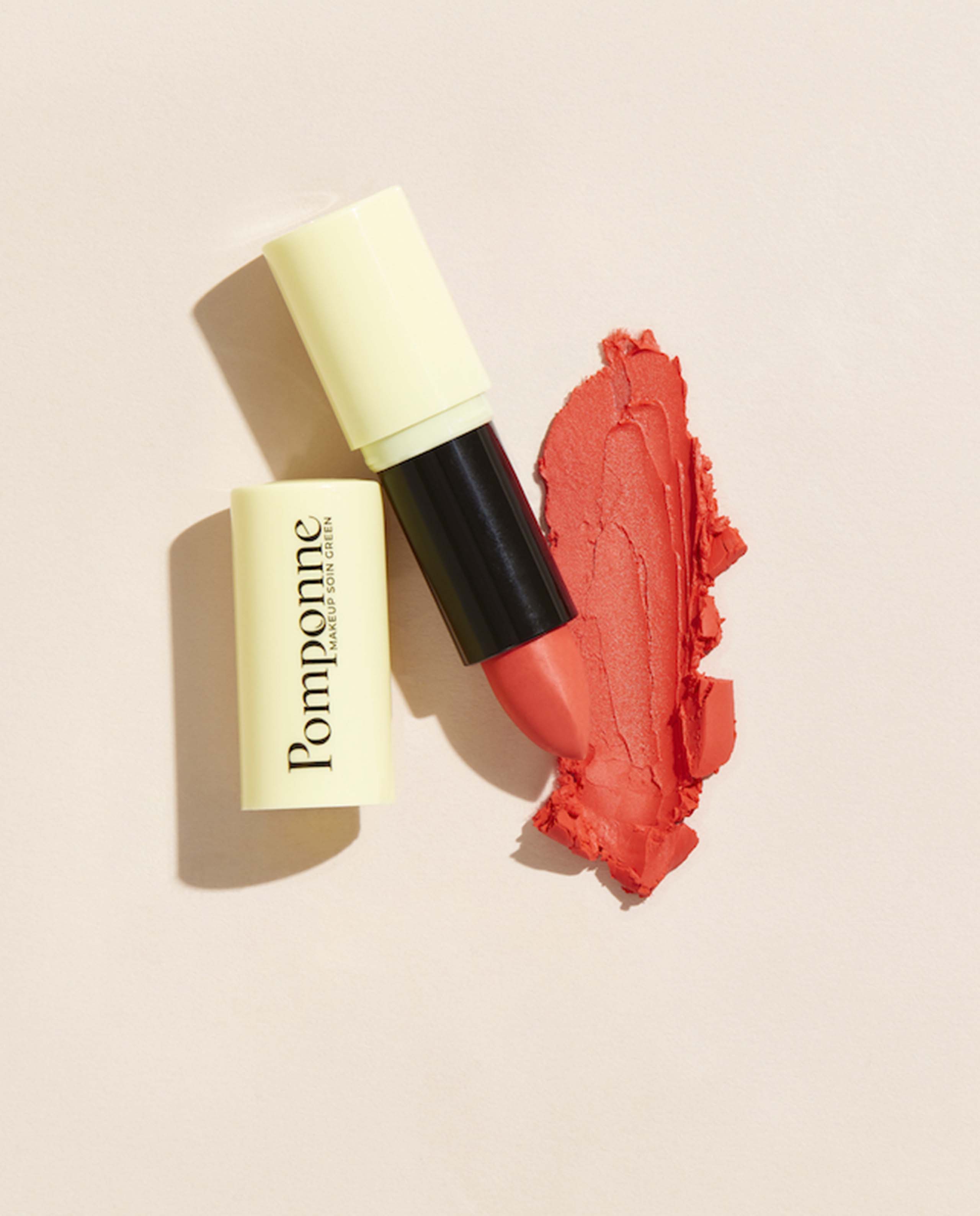 marché commun pomponne makeup soin green rouge à lèvres naturel clean hydratant corail