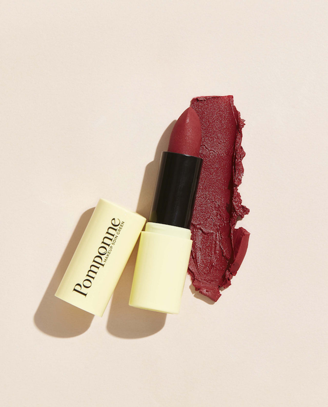 marché commun pomponne makeup soin green rouge à lèvres naturel clean hydratant grenat