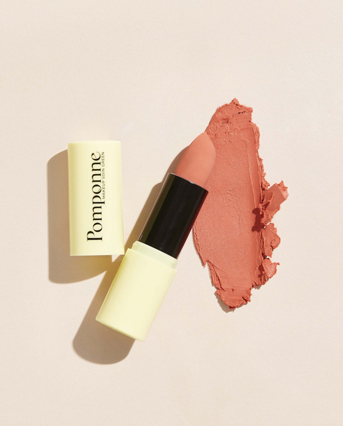 marché commun pomponne makeup soin green rouge à lèvres naturel clean hydratant pêche