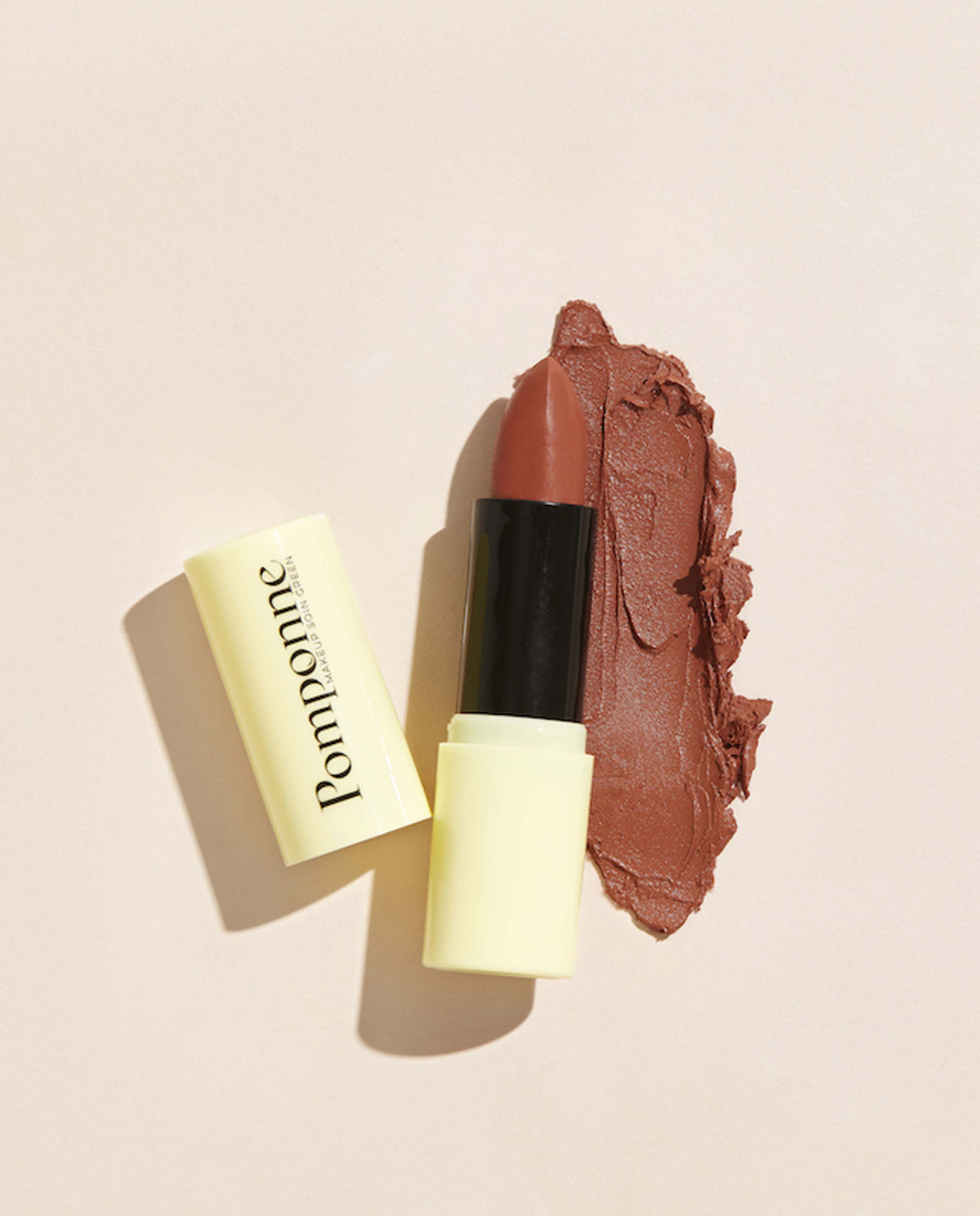 marché commun pomponne makeup soin green rouge à lèvres naturel clean hydratant nude brun