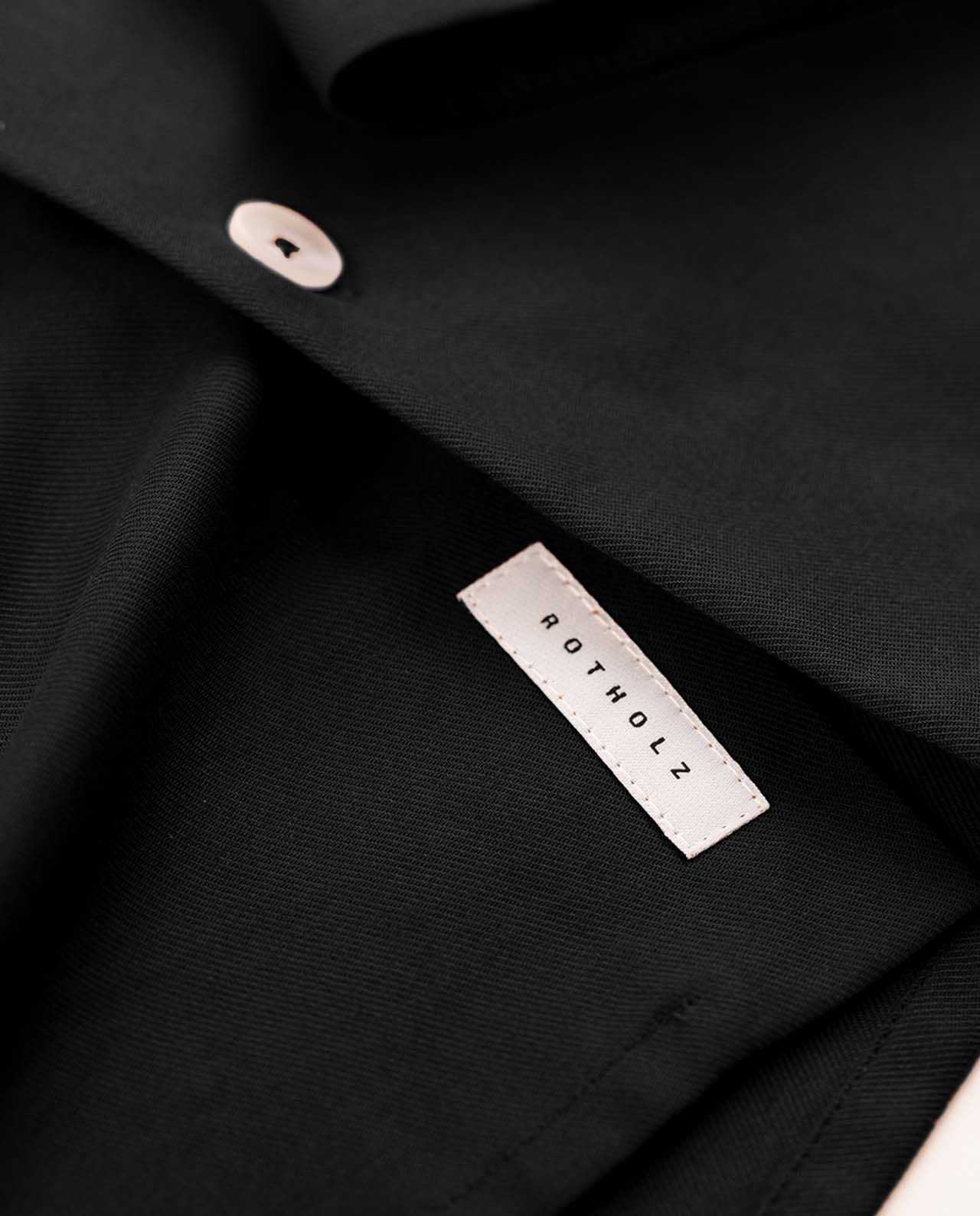 marché commun rotholz chemise droite homme coton biologique noire éthique écologique