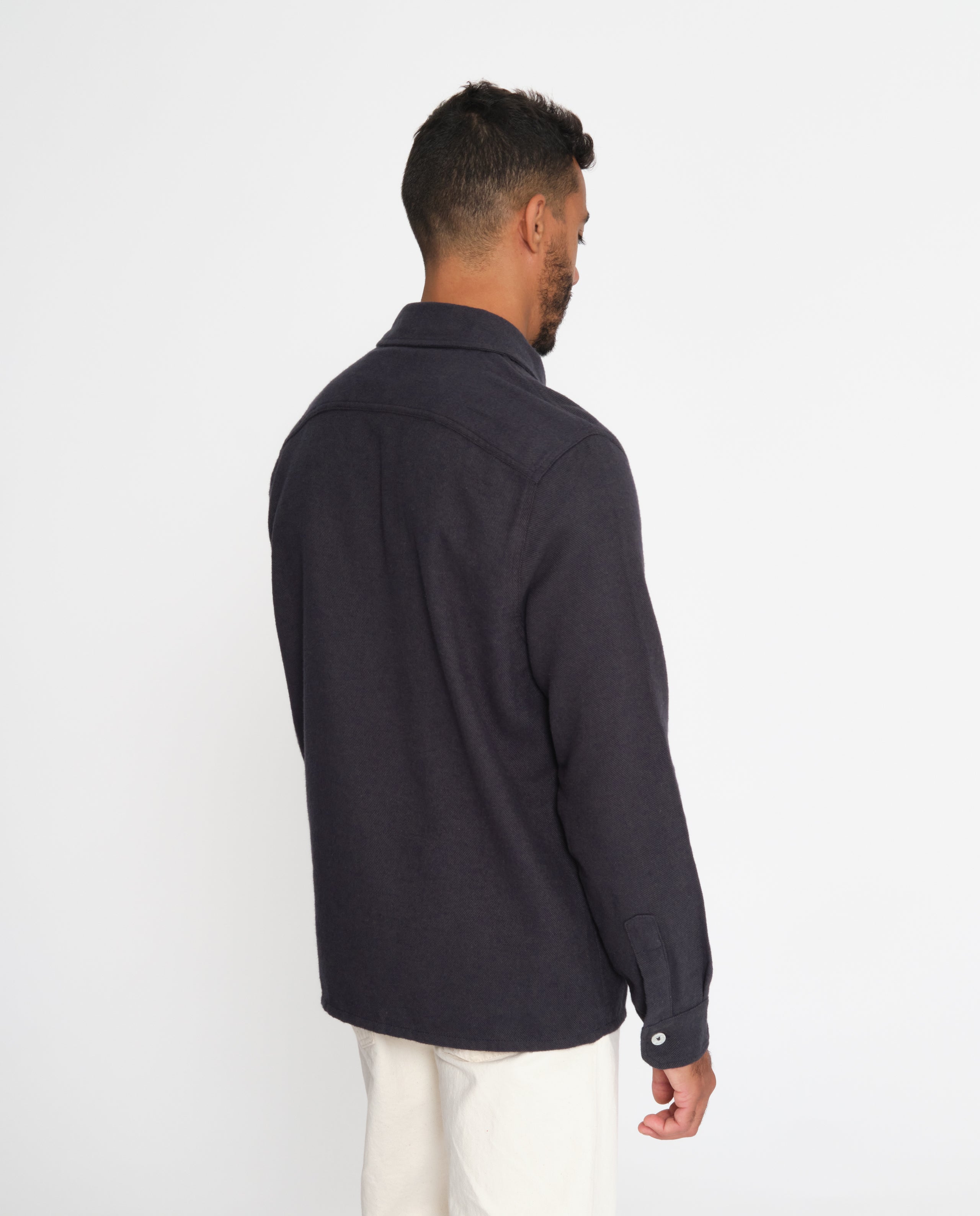 marché commun rotholz chemise flanelle homme coton biologique éco-responsable bleu marine