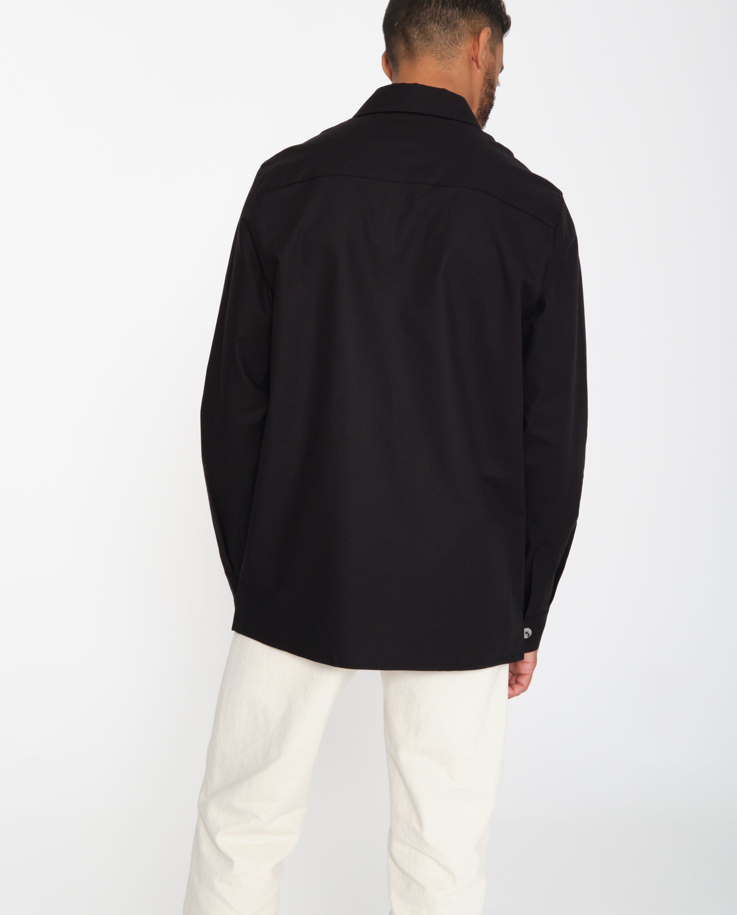 marché commun rotholz chemise droite homme coton biologique noire éthique