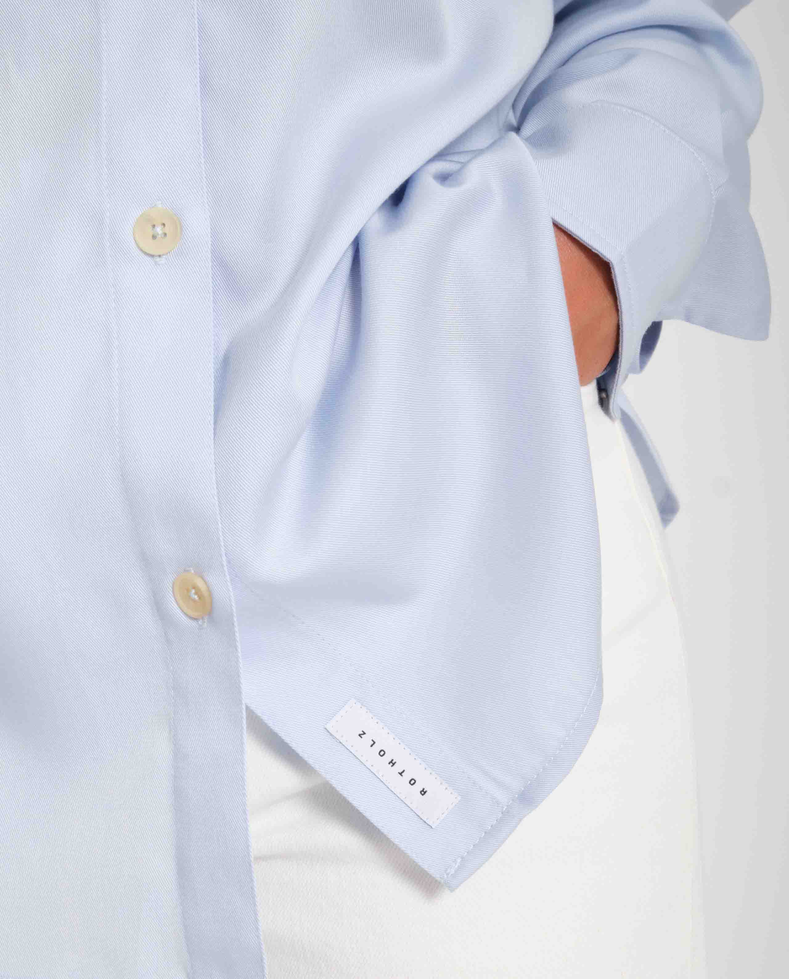 marché commun rotholz femme chemise col italien tencel rayures kaki sable