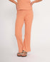 marché commun rotholz pantalon femme loungewear coton biologique côtelé melon