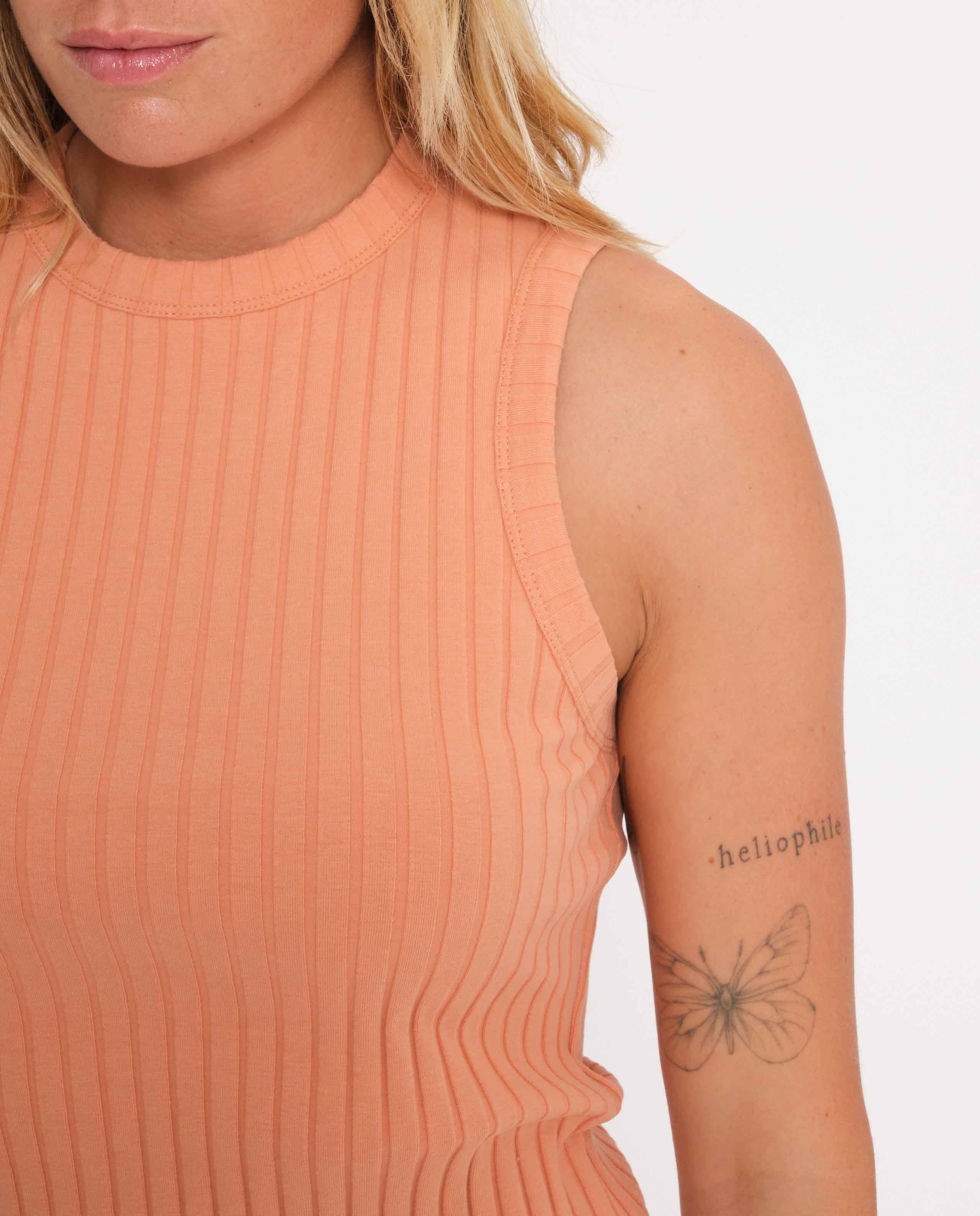 marché commun rotholz femme tank top débardeur coton biologique côtelé éthique melon