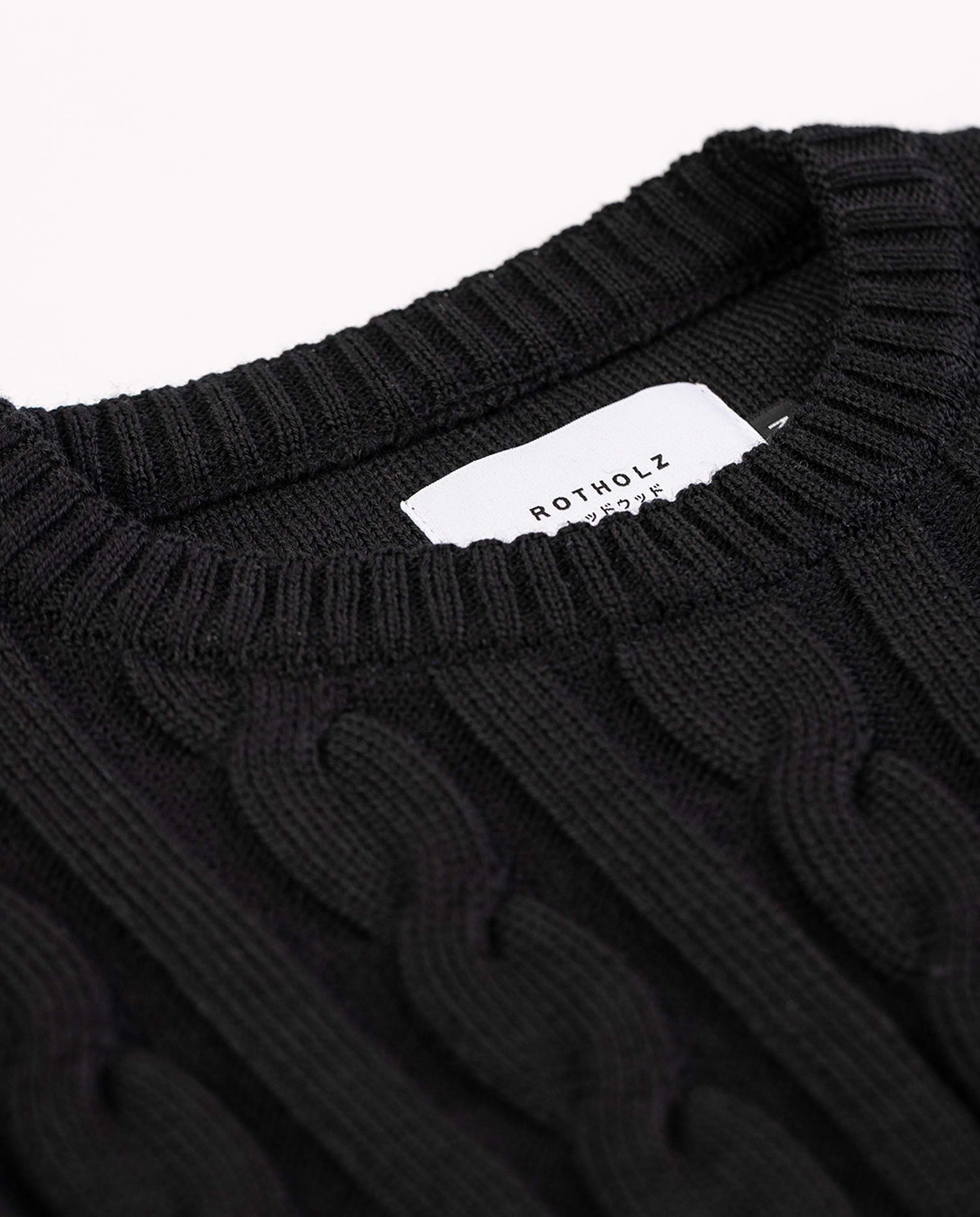 marché commun rotholz pull homme laine mérinos biologique torsadée noir