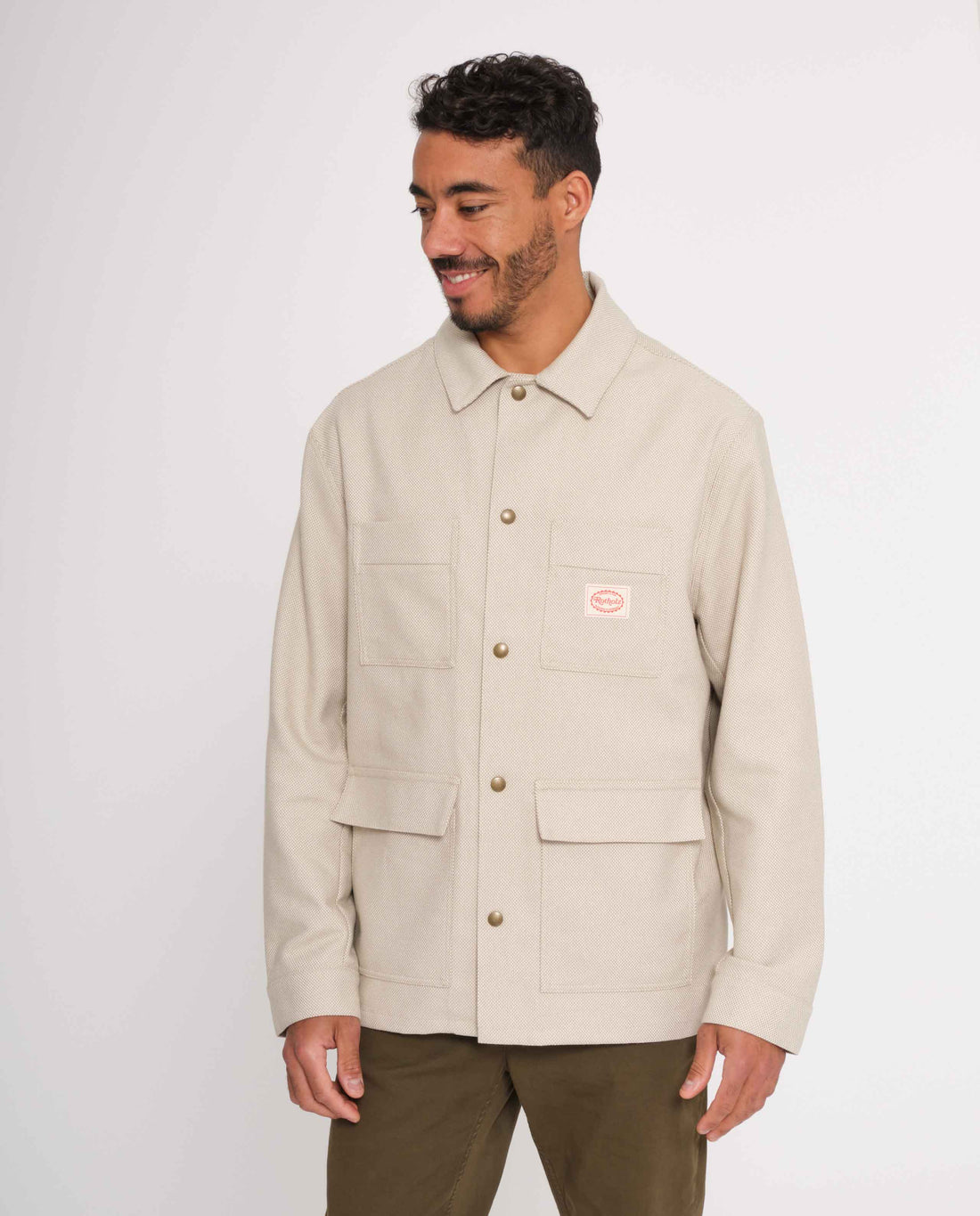 marché commun rotholz homme veste workwear coton biologique écru