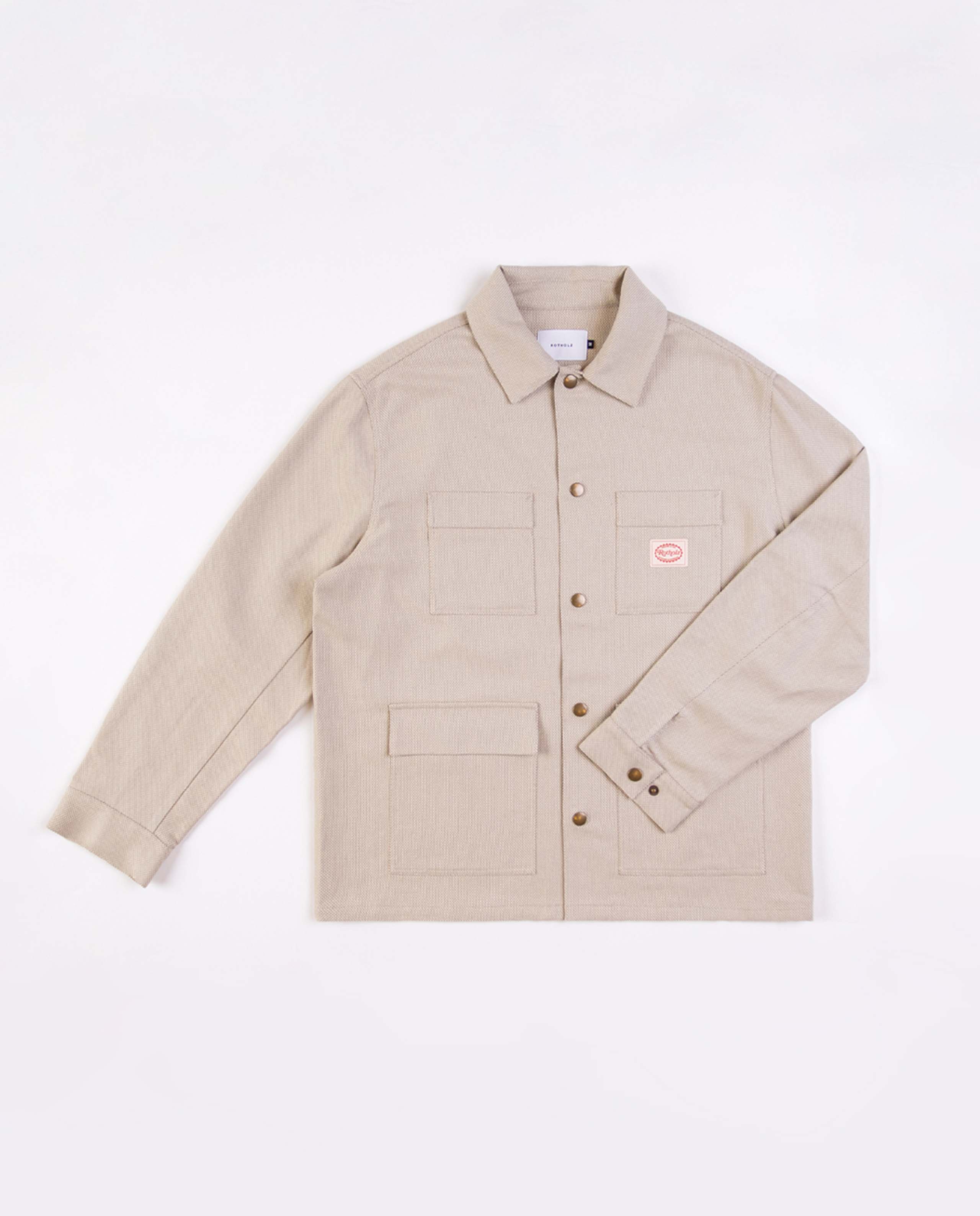 marché commun rotholz homme veste workwear coton biologique écru