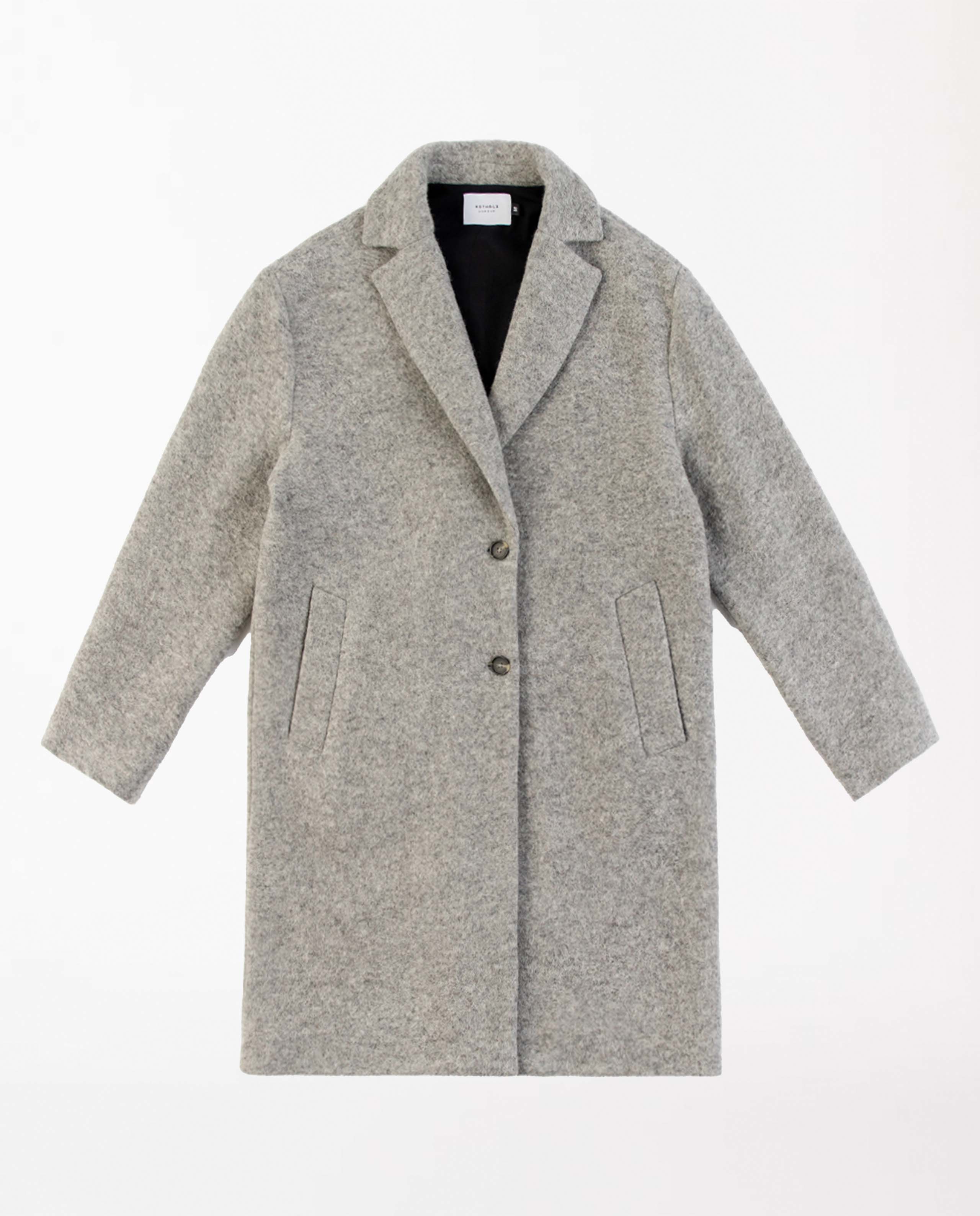 marché commun rotholz manteau homme laine et coton biologique gris chiné