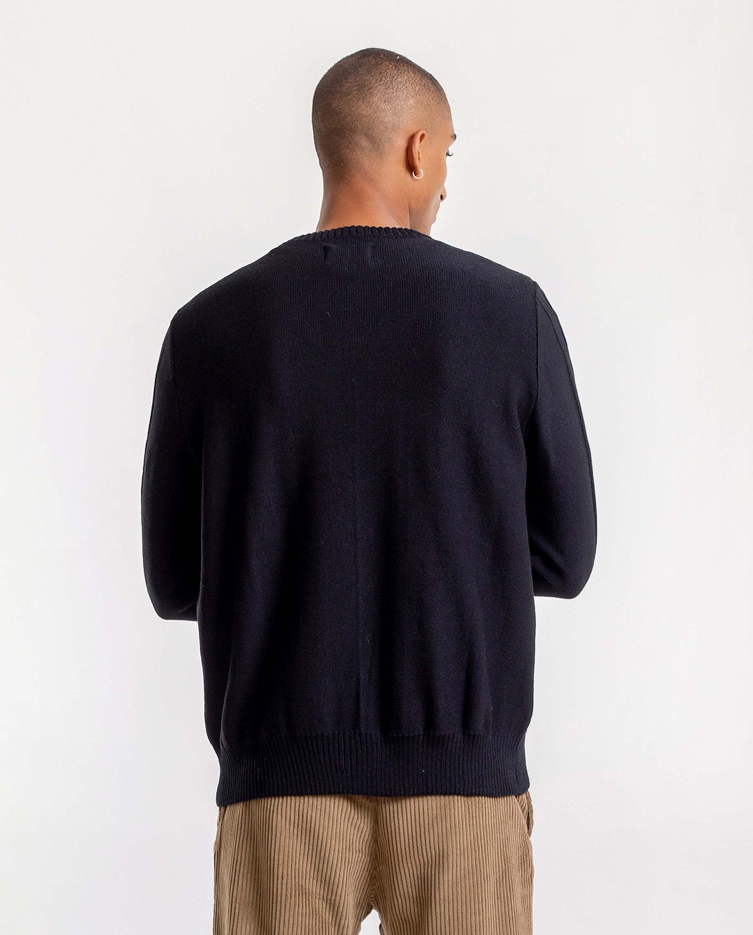 marché commun rotholz pull homme laine mérinos biologique torsadée noir