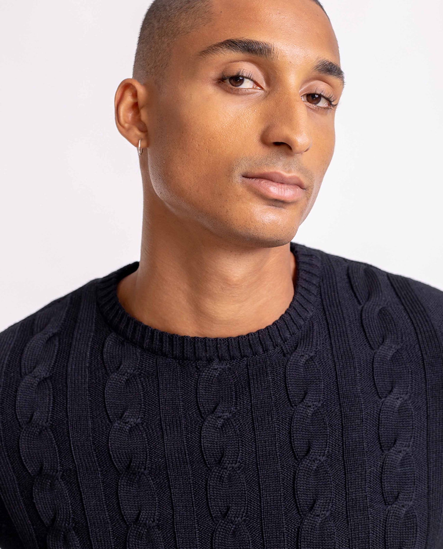 marché commun rotholz pull homme laine mérinos biologique torsadée noir