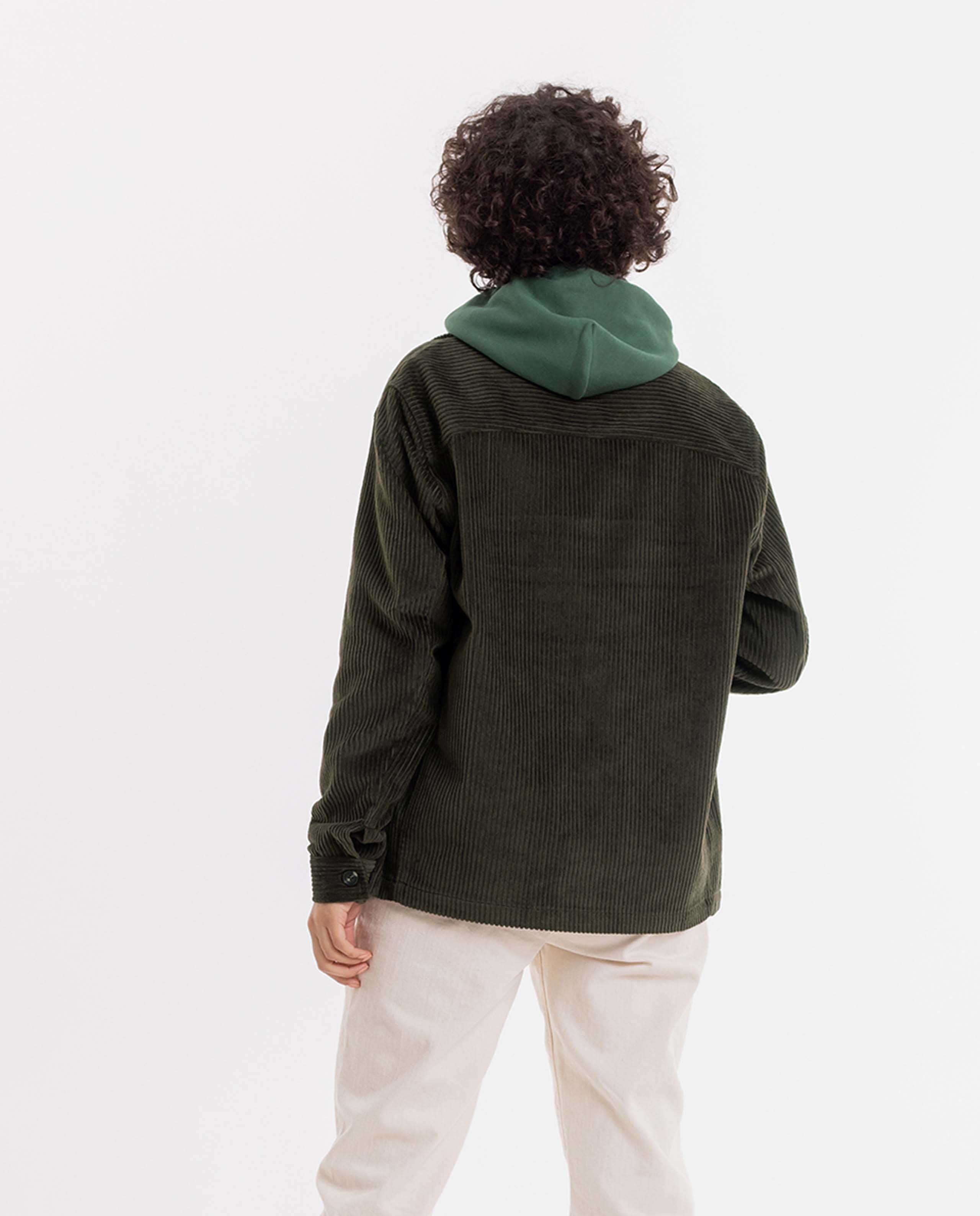 marché commun rotholz veste de travail velours côtelé biologique vert fôret