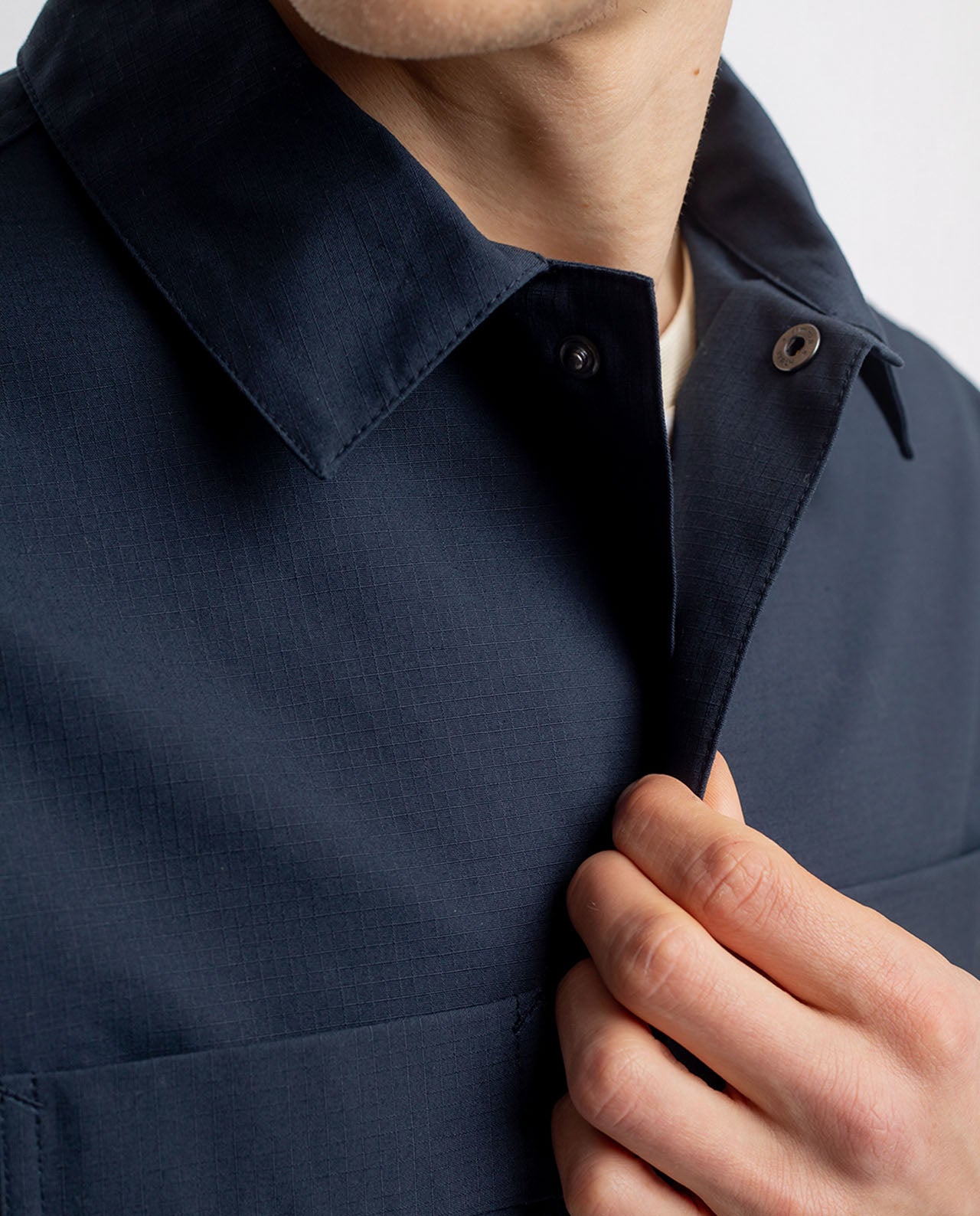 marché commun rotholz veste homme courte coton biologique éco-responsable éthique fabriquée en Europe bleu marine