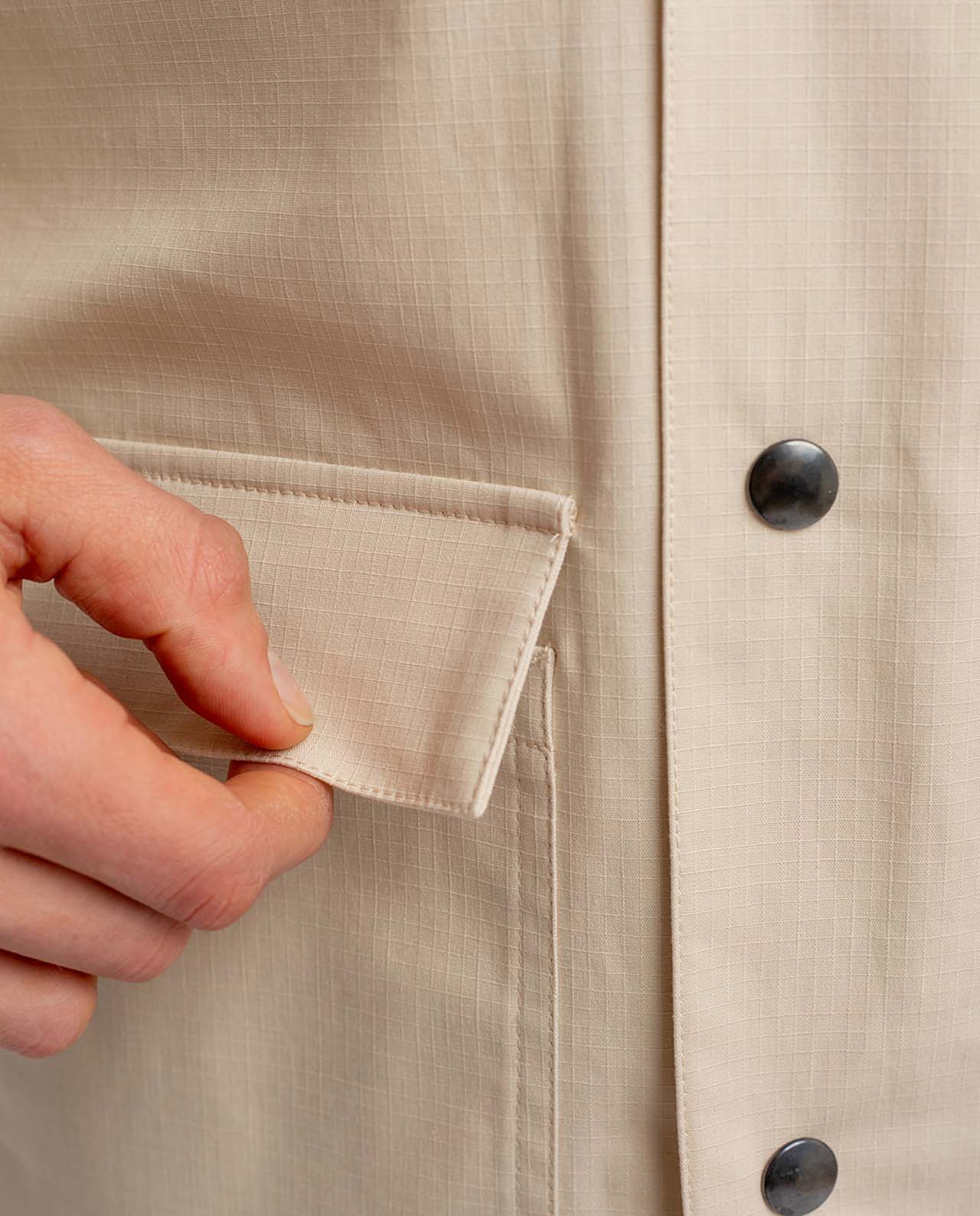 marché commun rotholz veste homme courte coton biologique éco-responsable éthique fabriquée en Europe beige