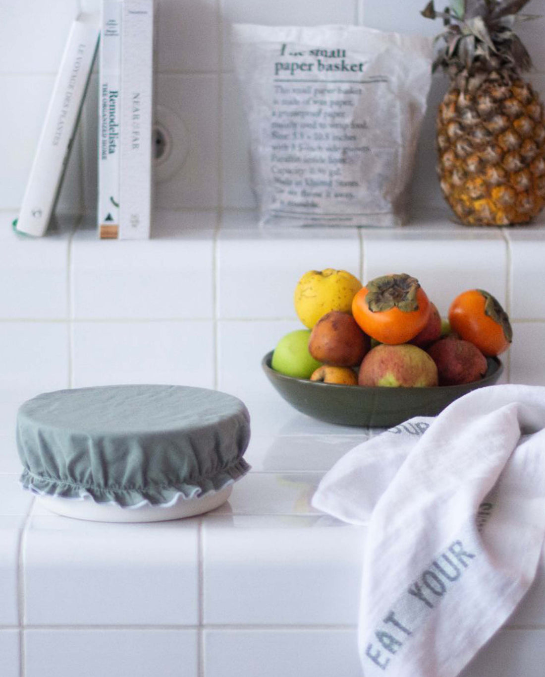 marché commun wabi paris lot de 4 charlottes alimentaires plats cuisine lin liquen made in France