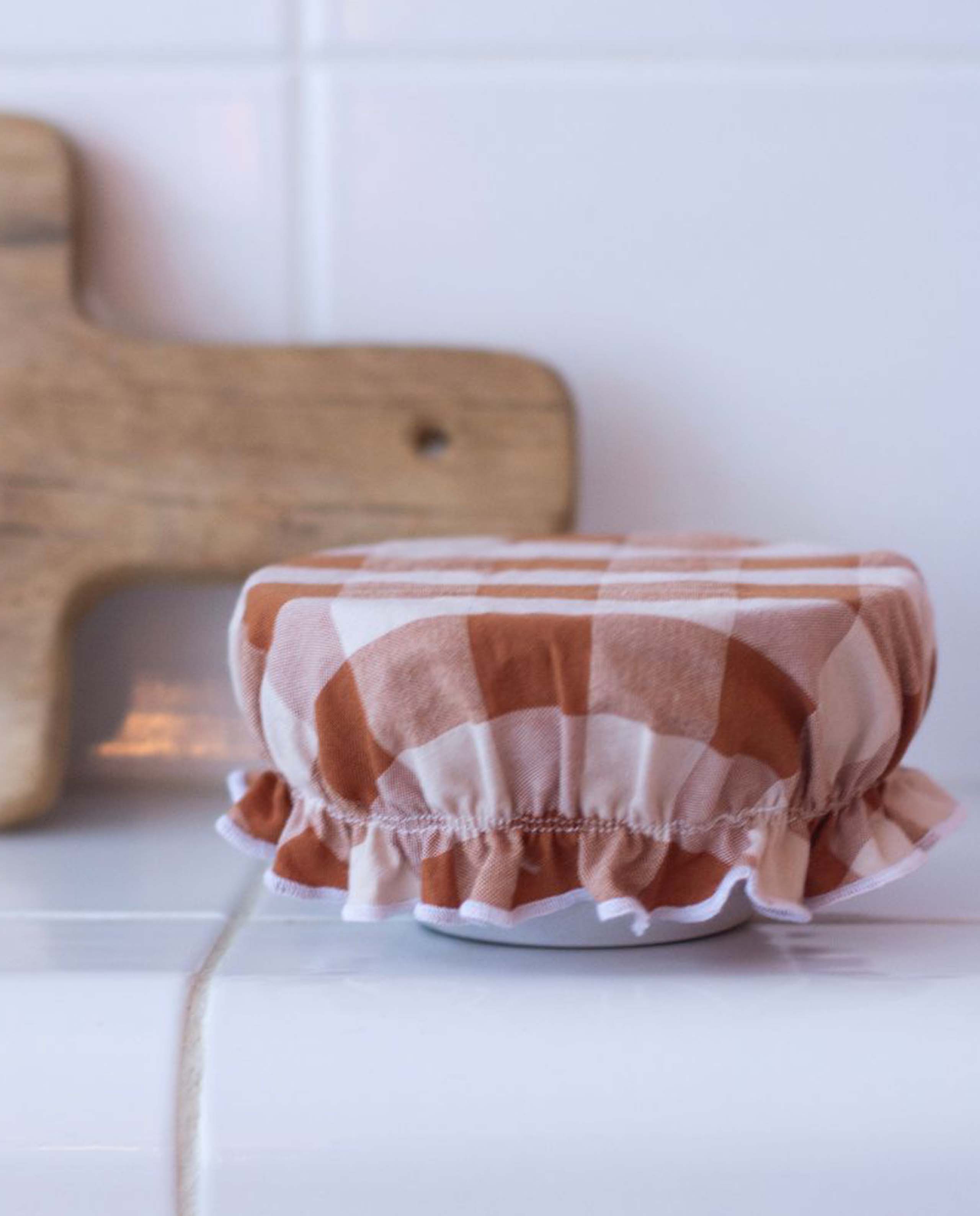 marché commun wabi paris lot de 4 charlottes alimentaires zéro-déchet carreaux vichy argile