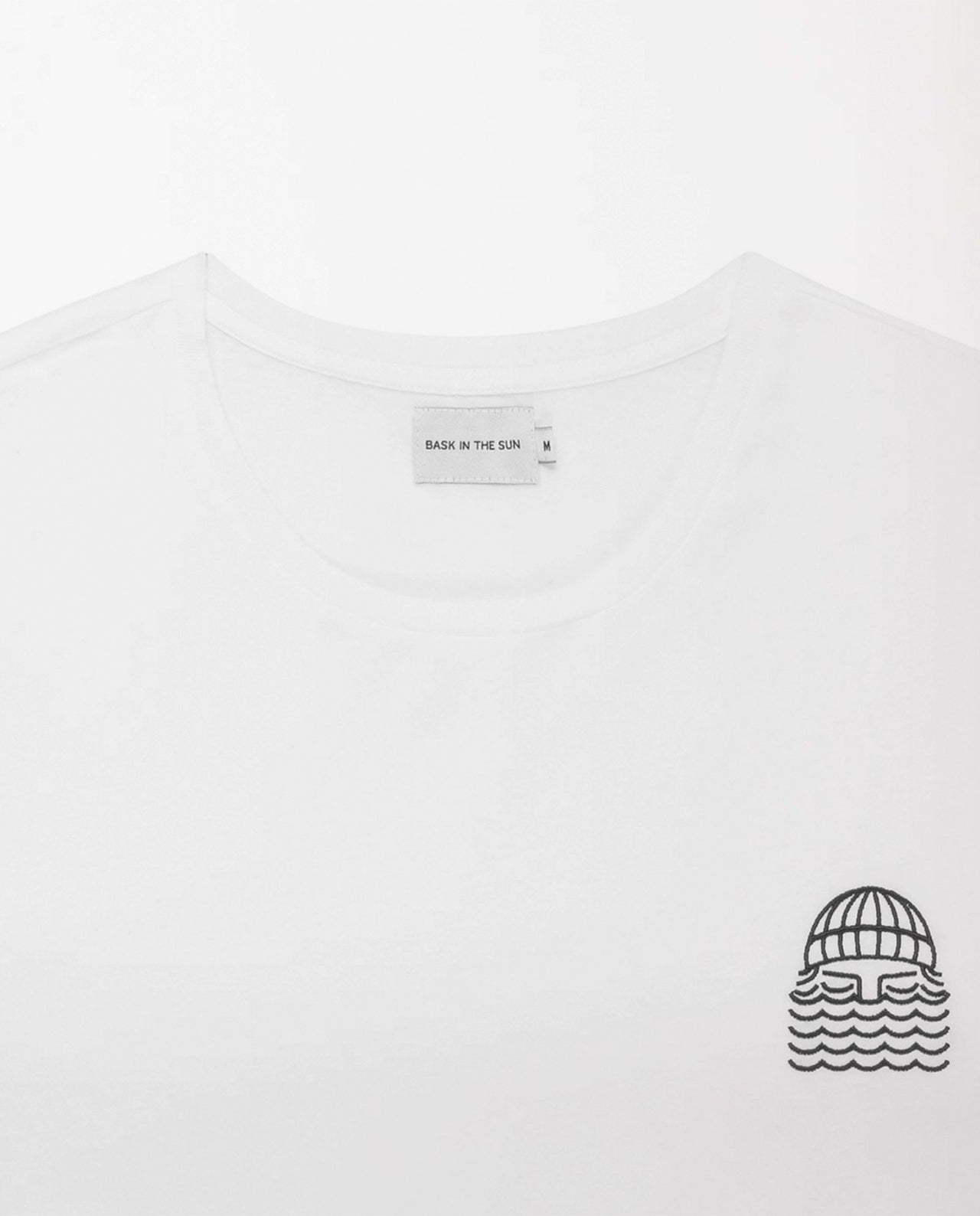 marché commun bask in the sun t-shirt manches courtes homme coton biologique éco-responsable imprimé logo marin blanc