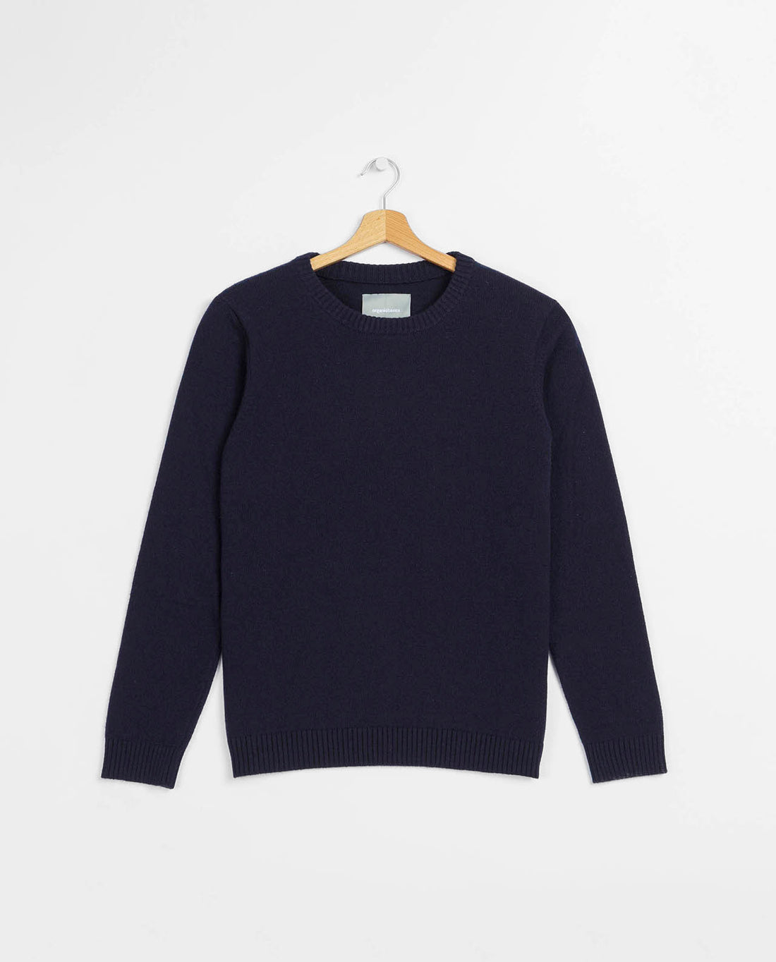 marché commun organic basics pull homme laine mérinos recyclée éco-responsable éthique bleu marine