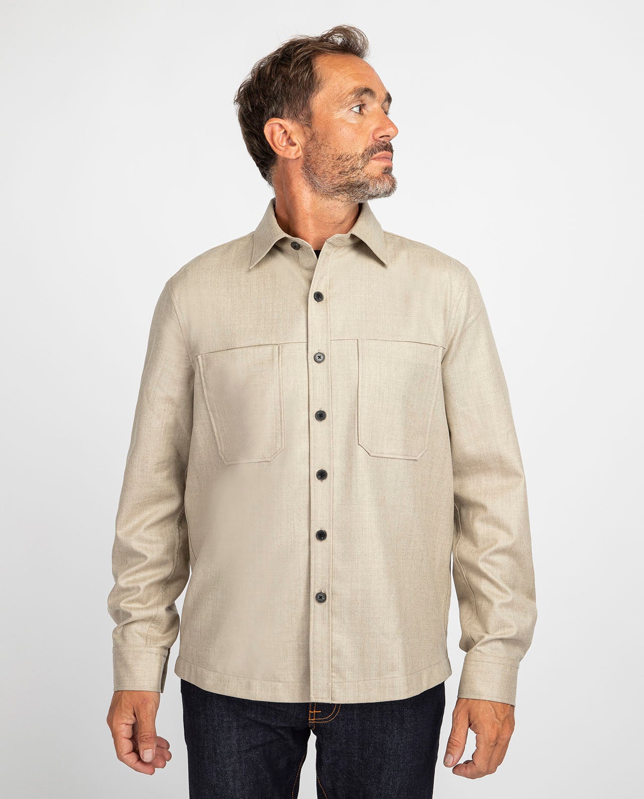 marché commun noyoco sur chemise laine vierge homme éco-responsable éthique fabriquée en Europe