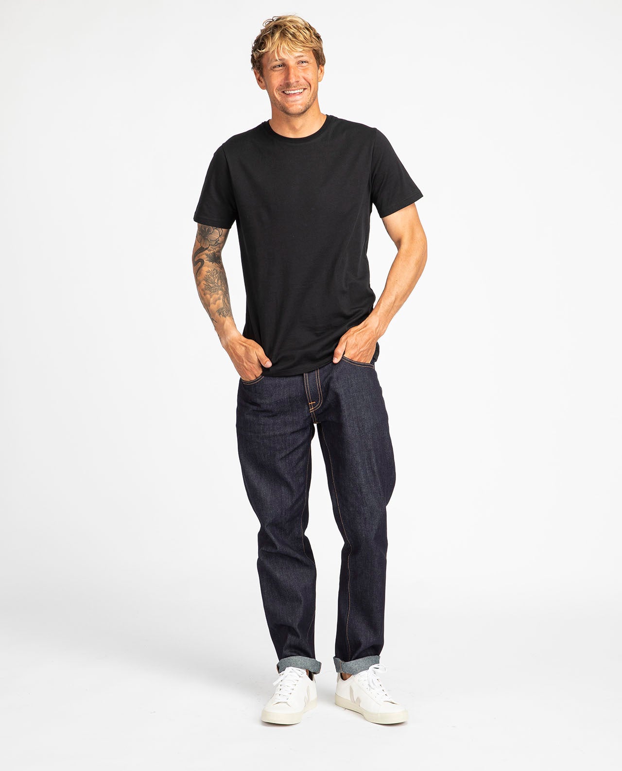 marché commun organic basics t-shirt homme manches courtes coton biologique basique éco-responsable éthique noir