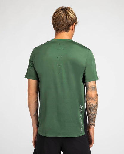 T-Shirt de sport recyclé à col zippé