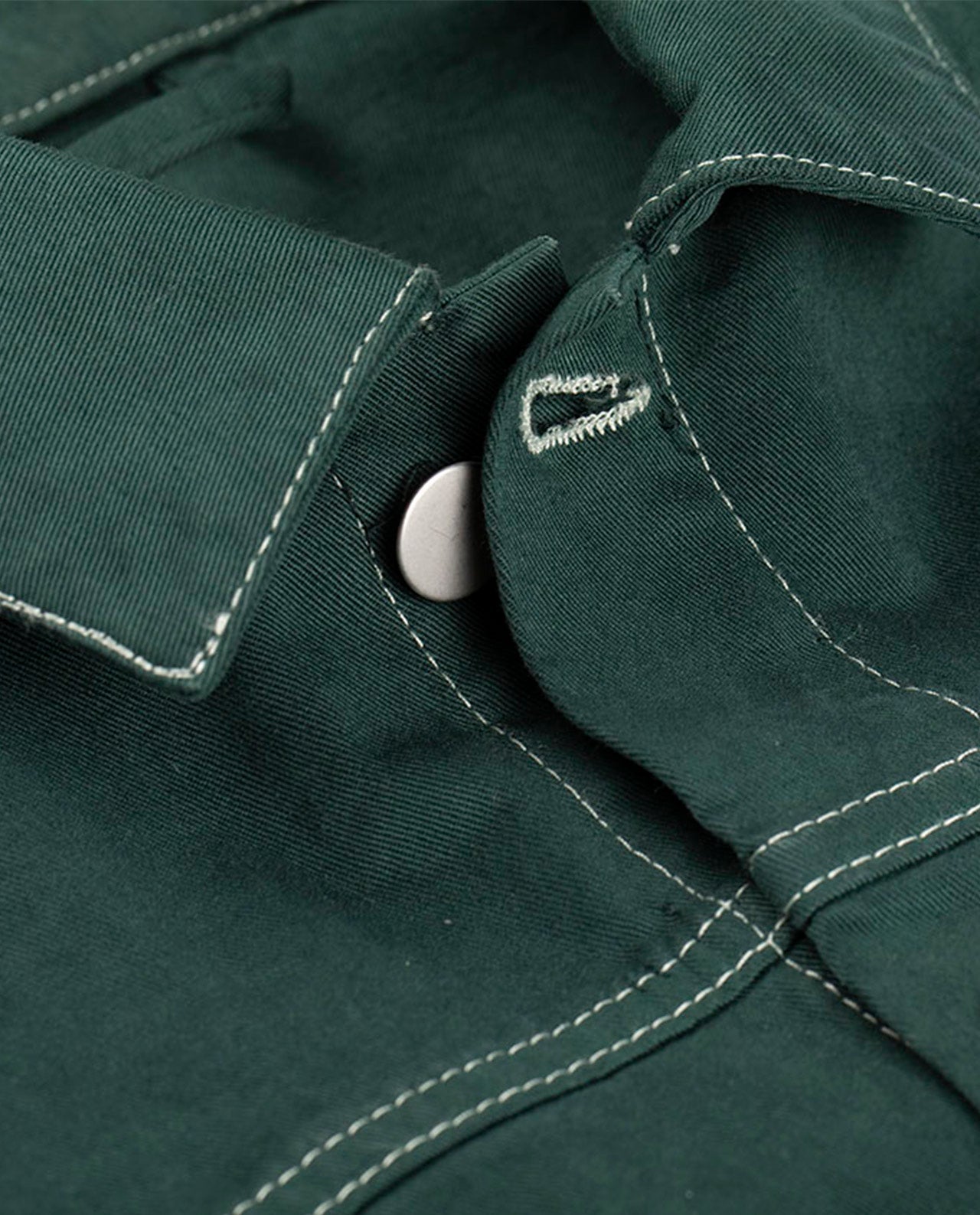 marché commun noyoco veste homme coton biologique vert coutures surpiqûres apparentes denim éco-responsable éthique fabriquée en Europe