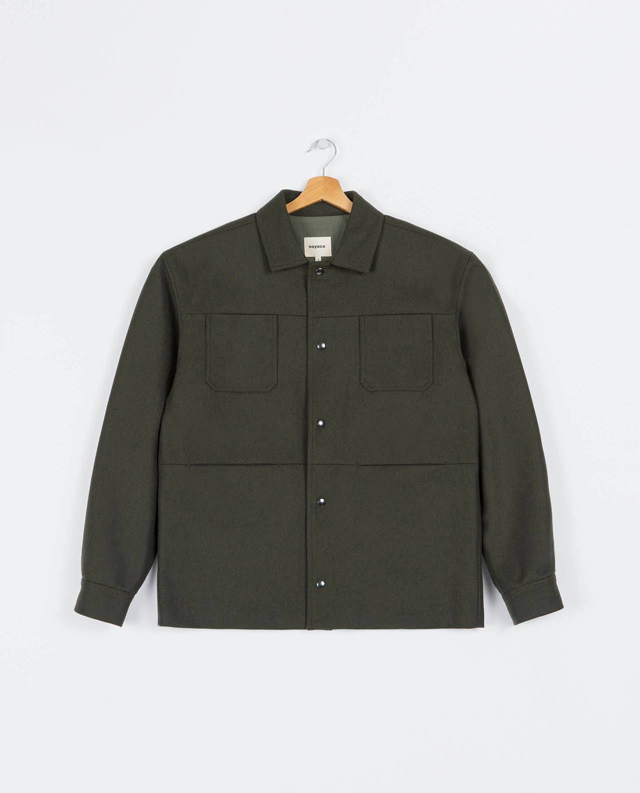 marché commun noyoco veste de travail workwear homme laine cachemire recyclés kaki éco-responsable éthique fabriquée en Europe