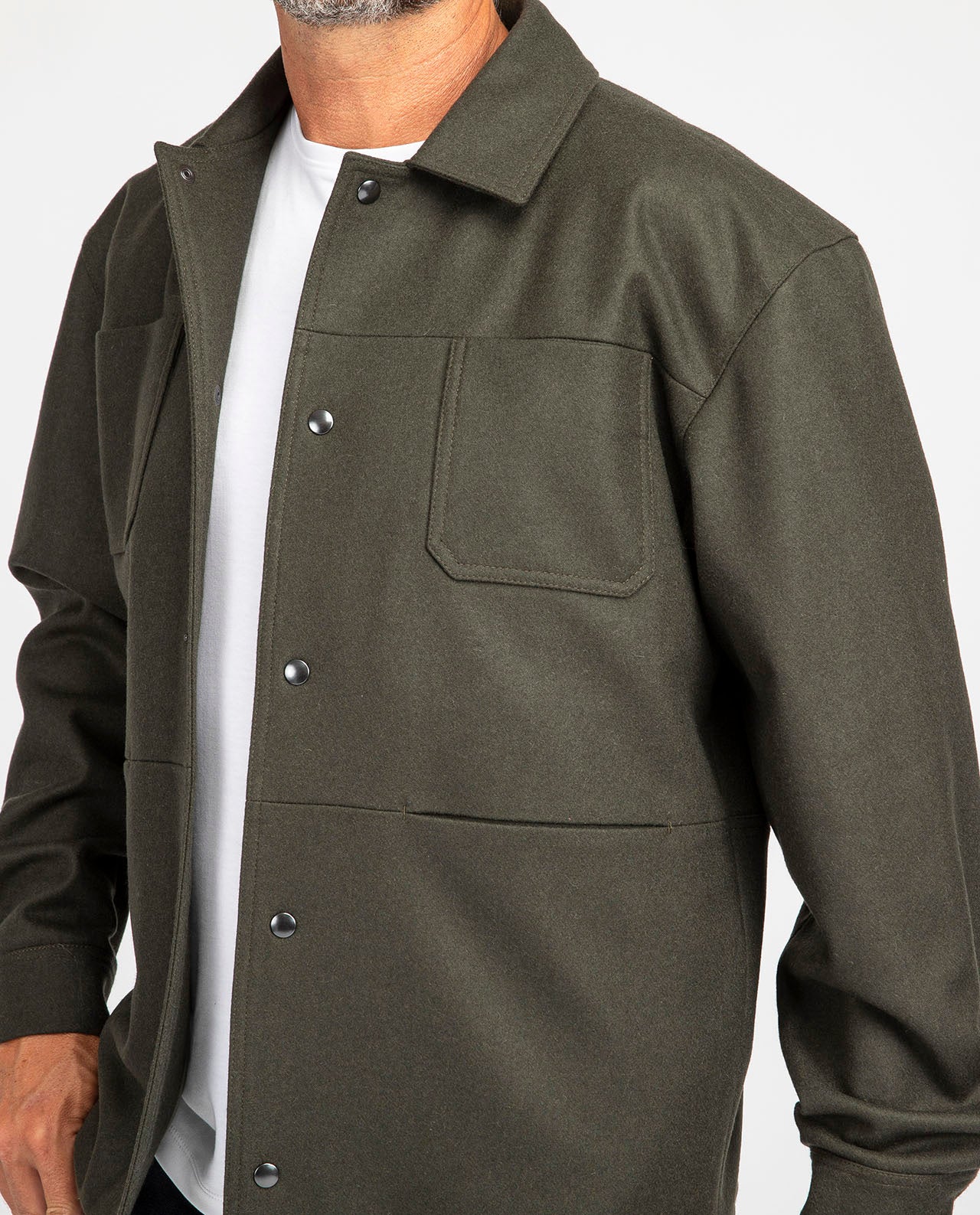 marché commun noyoco veste de travail workwear homme laine cachemire recyclés kaki éco-responsable éthique fabriquée en Europe