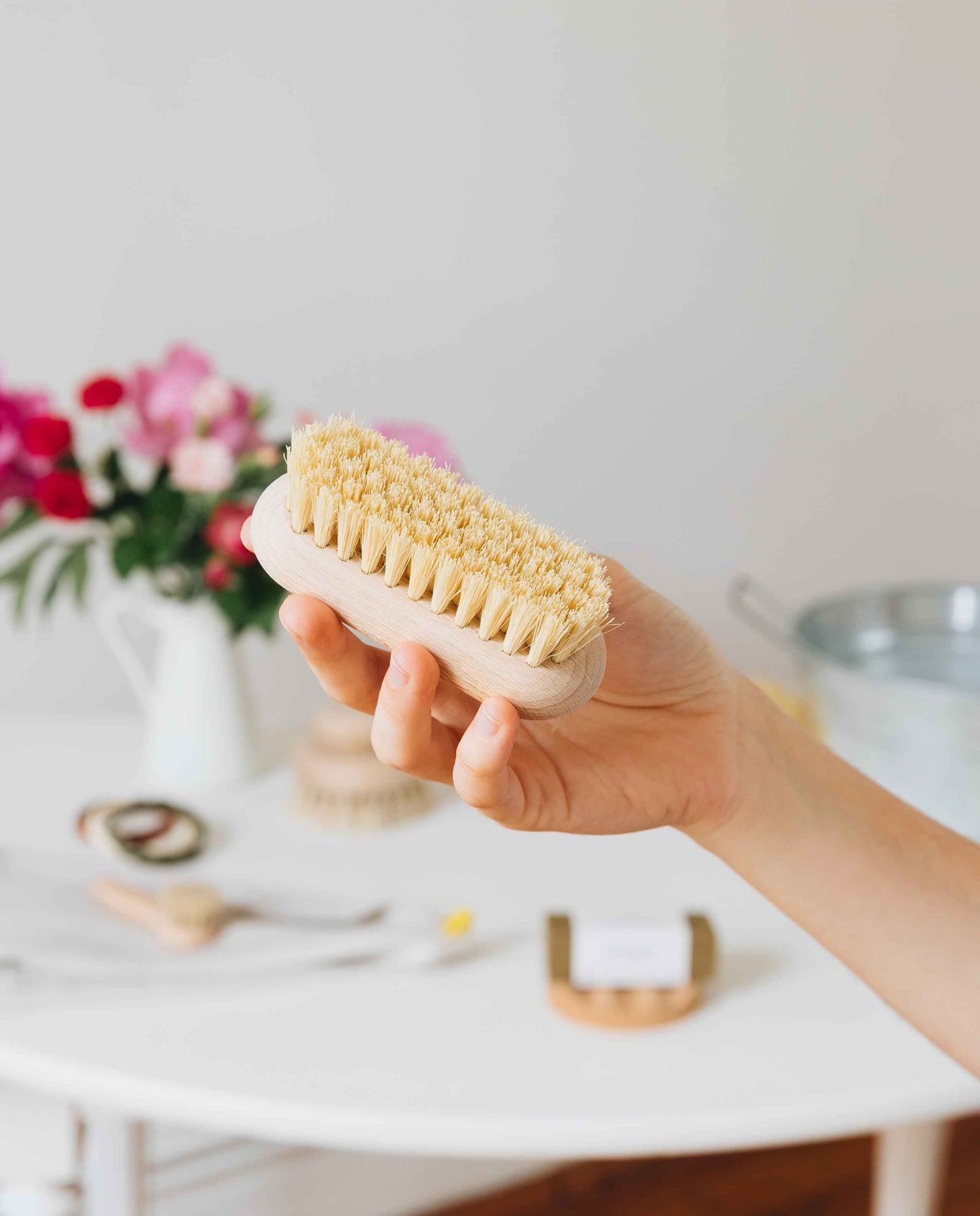 Brosse à linge en bois de hêtre