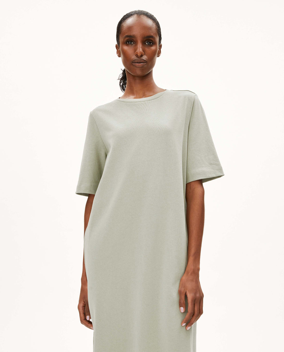 Robe t-shirt midi en coton bio et recyclé