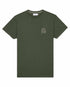 Marché Commun T-shirt brodé en coton bio vert foret Bask In the Sun