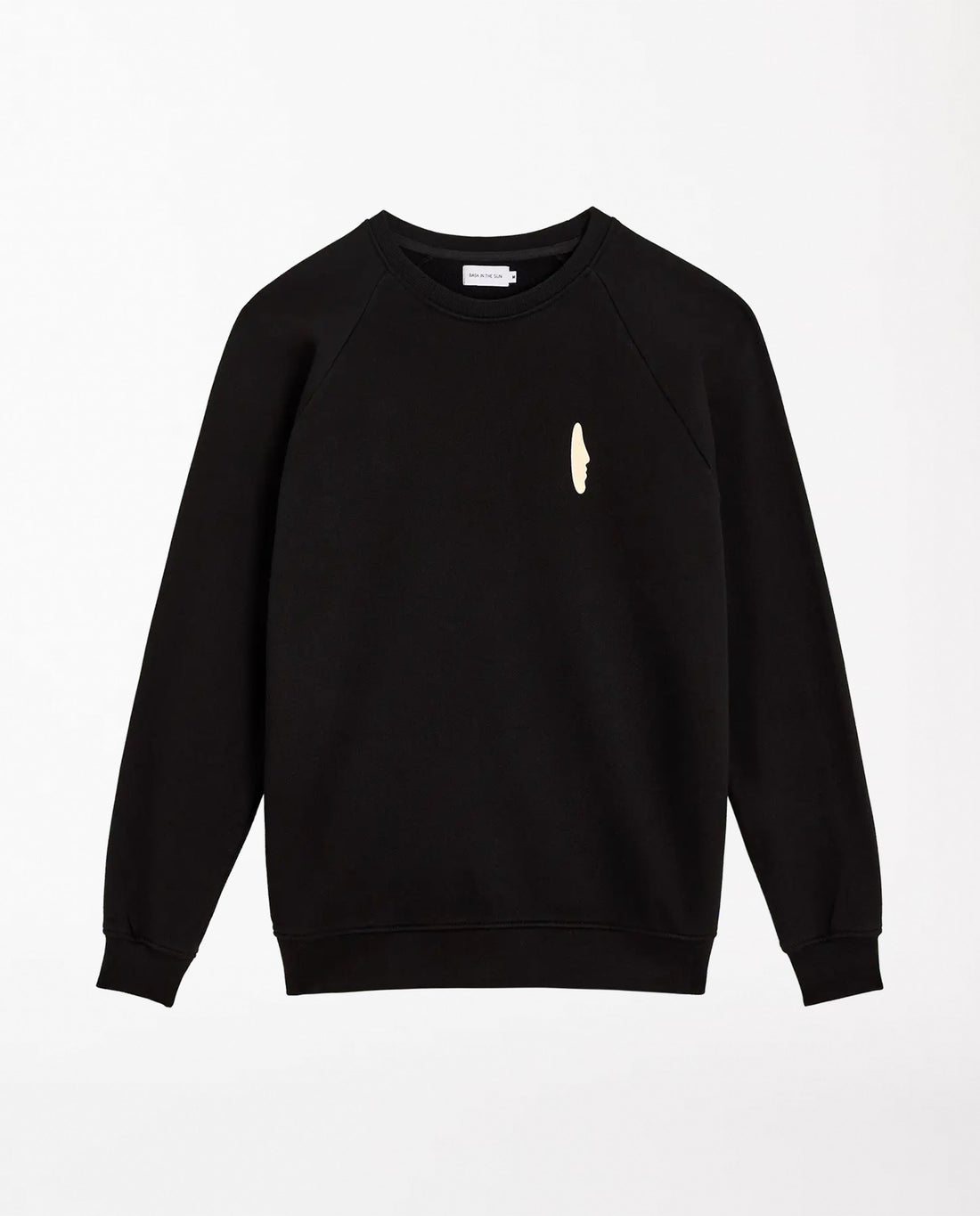 marché commun sweat imprimé en coton bio noir bask in the sun