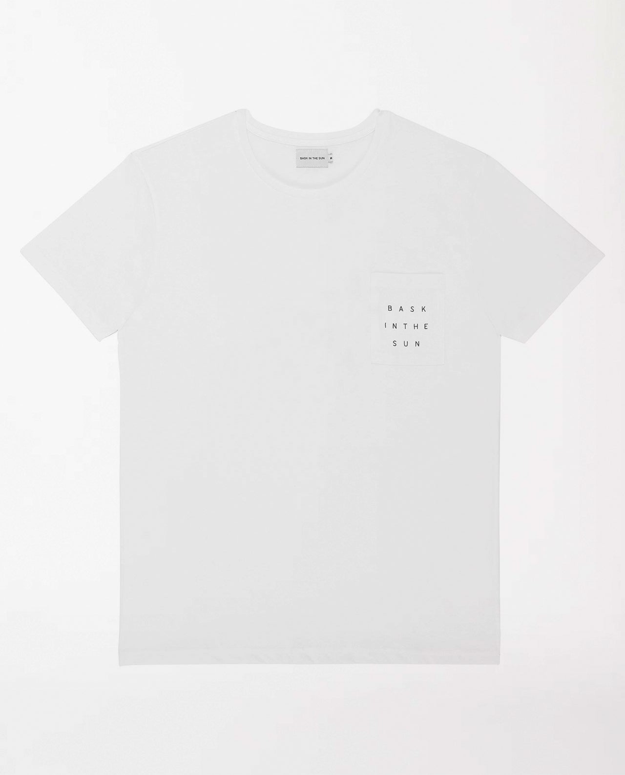 marché commun bask in the sun t-shirt manches courtes homme coton biologique éco-responsable imprimé palmier blanc