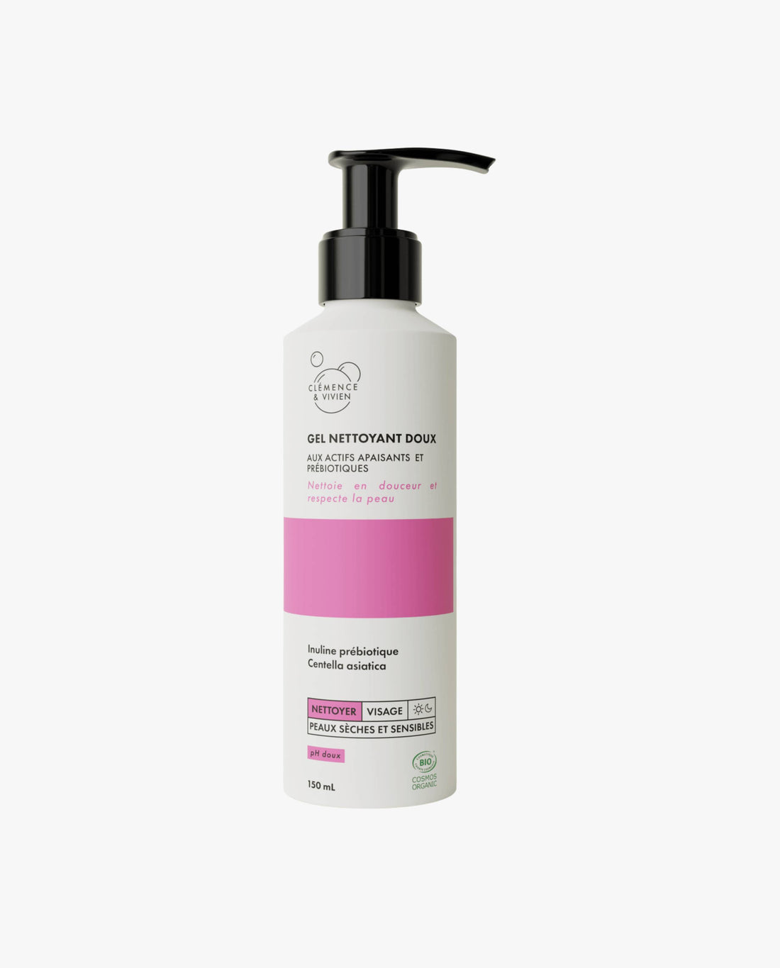 Gel nettoyant visage doux naturel et bio