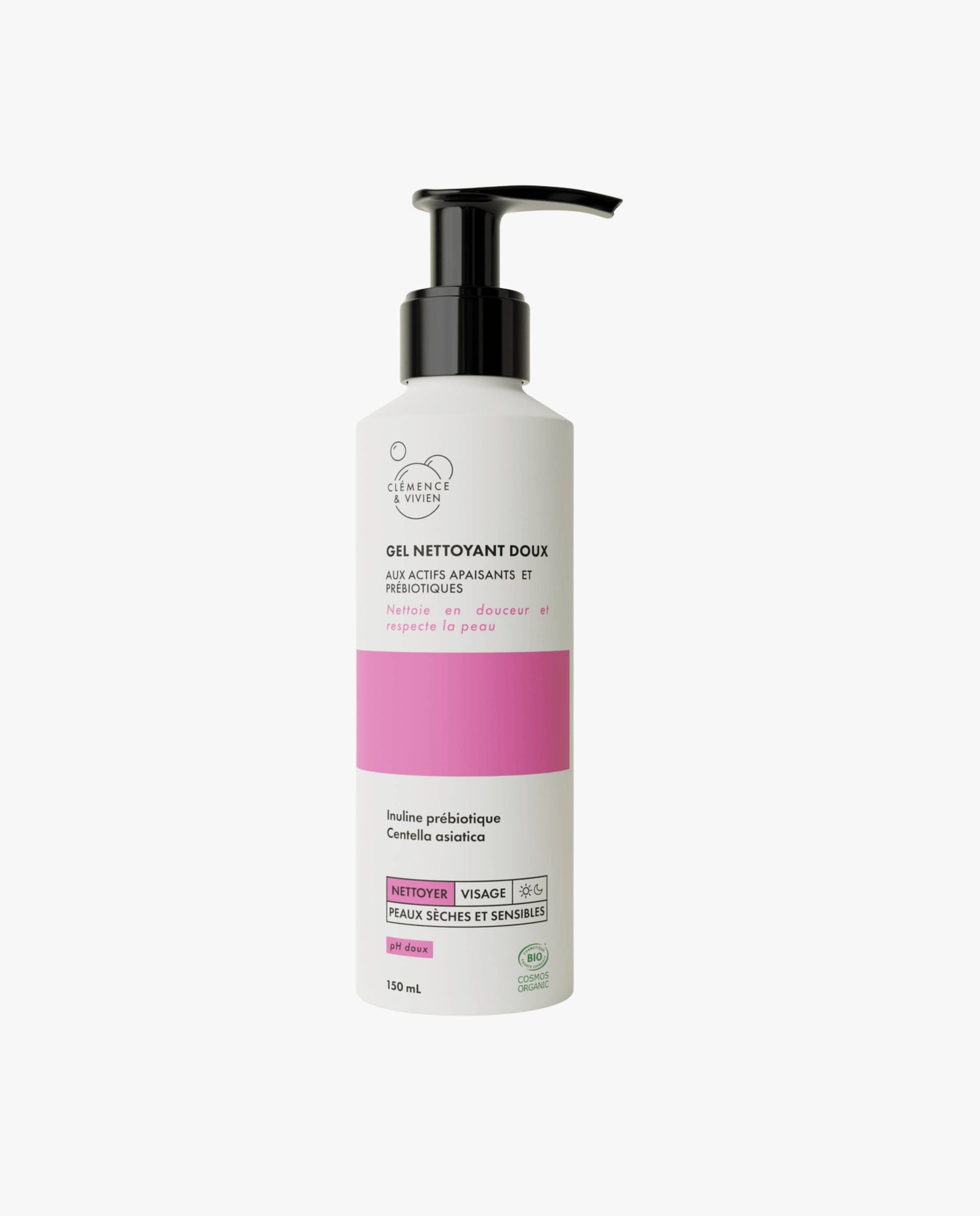 Gel nettoyant visage doux naturel et bio