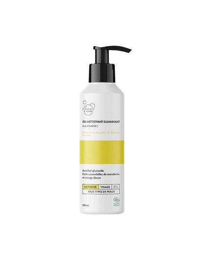 Gel nettoyant visage illuminant naturel et bio