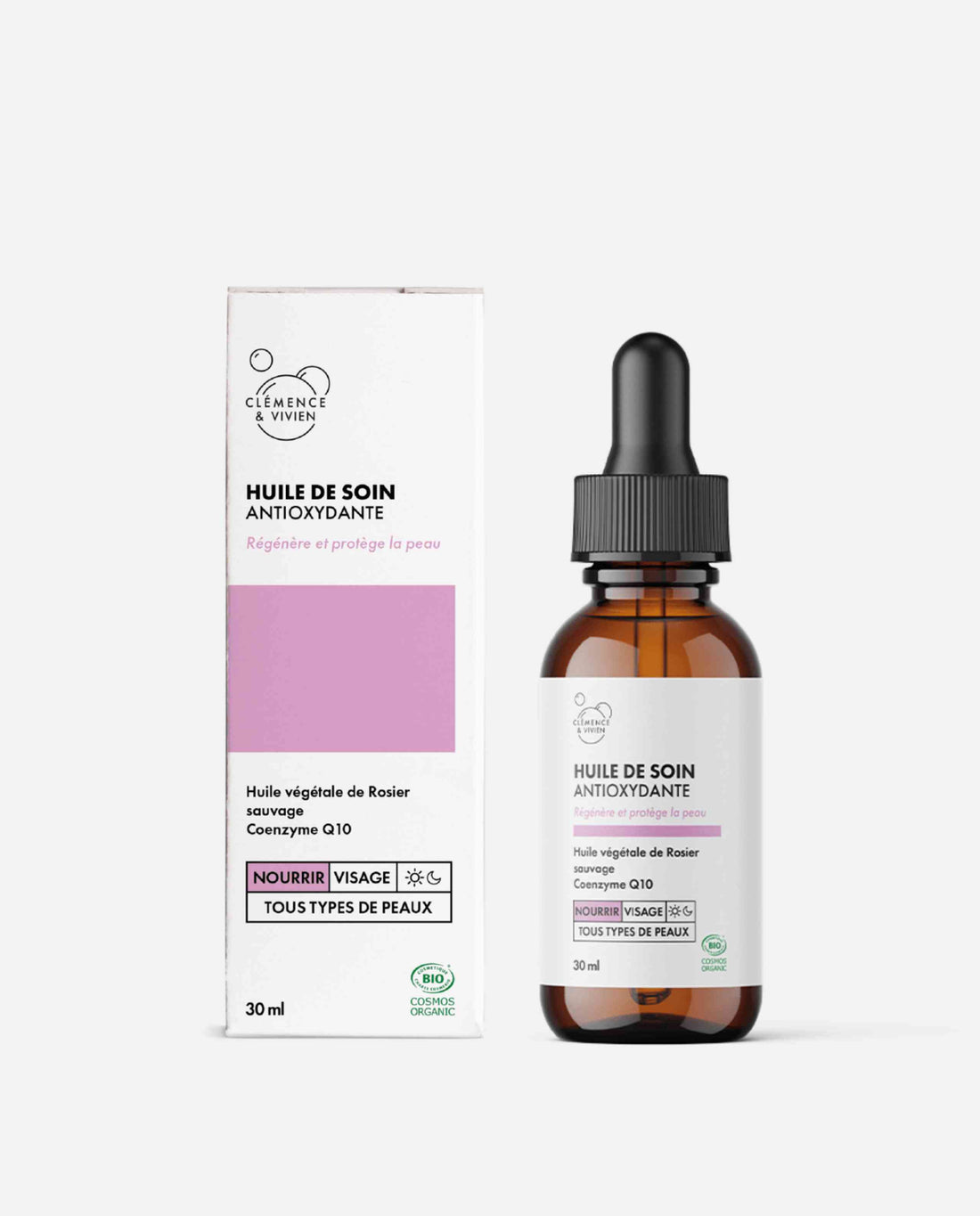 Huile visage antioxydante naturelle et bio