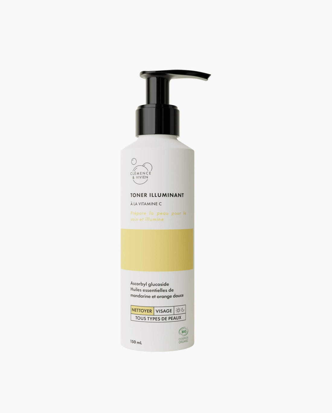 Toner visage illuminant naturel et bio