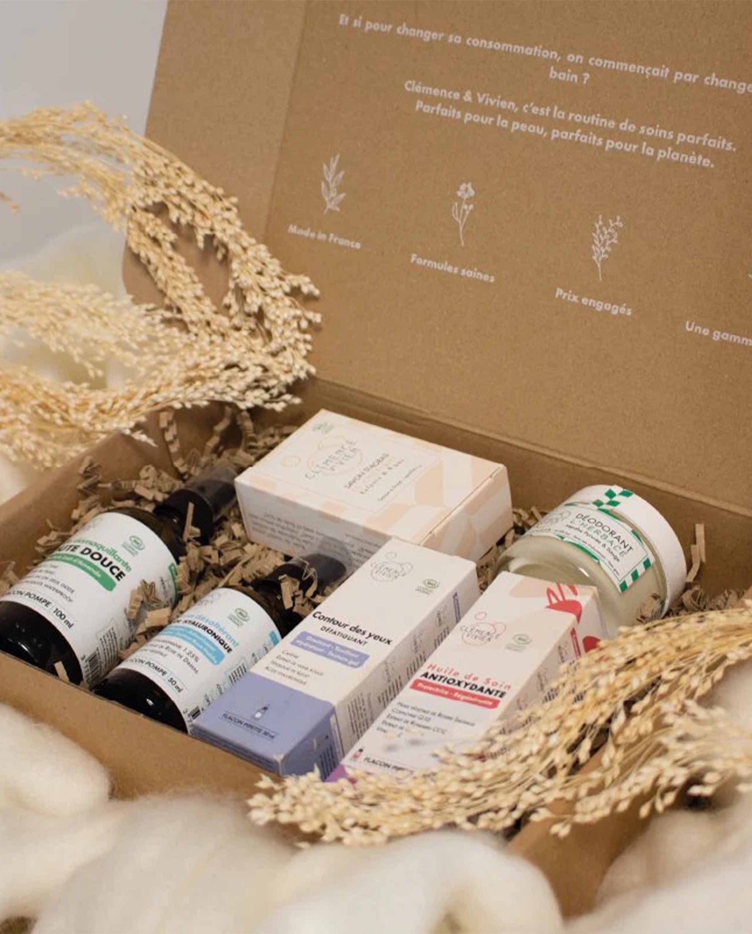 Coffret de soins naturels et bio