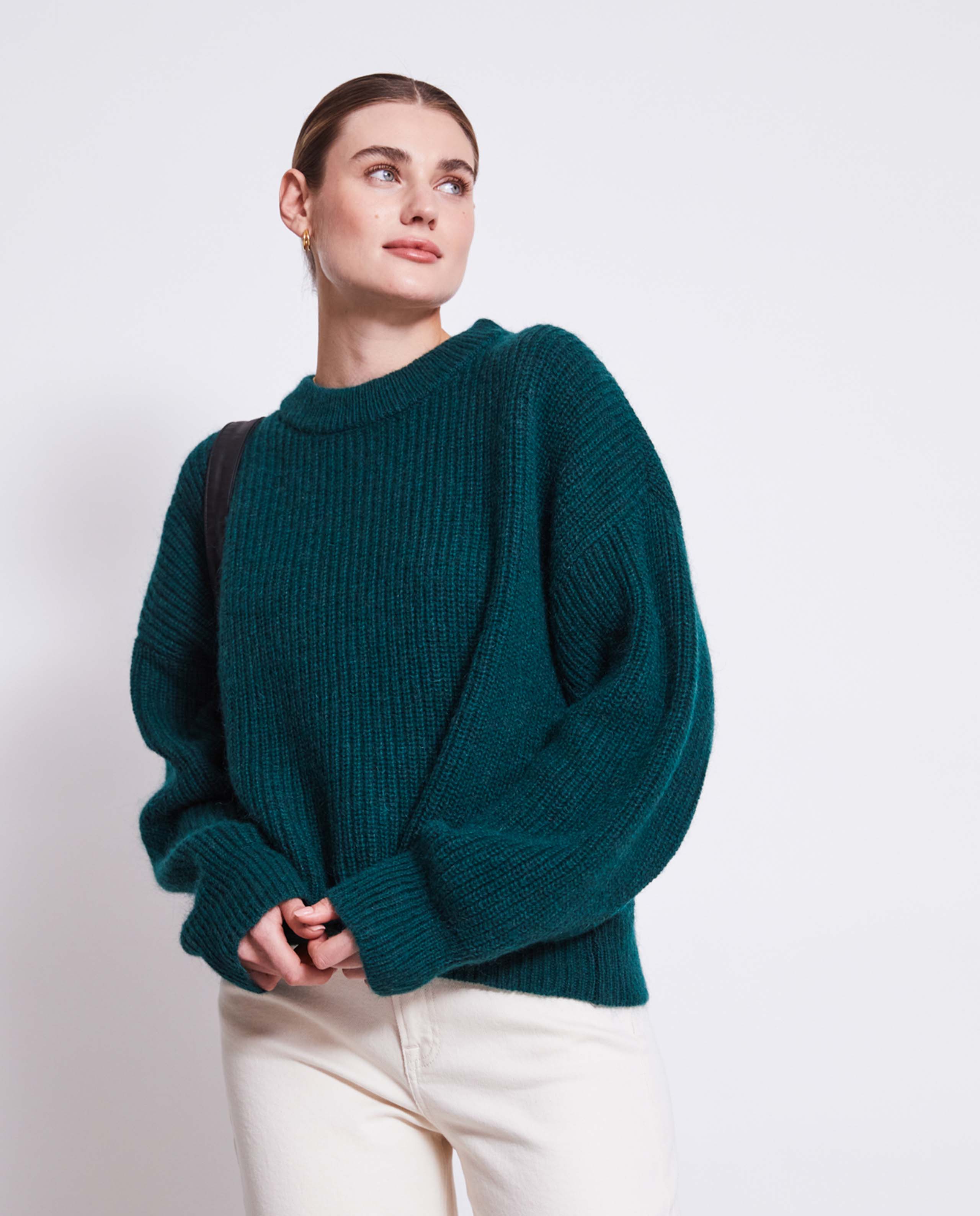 Pull en laine mohair Femme - Vert clair