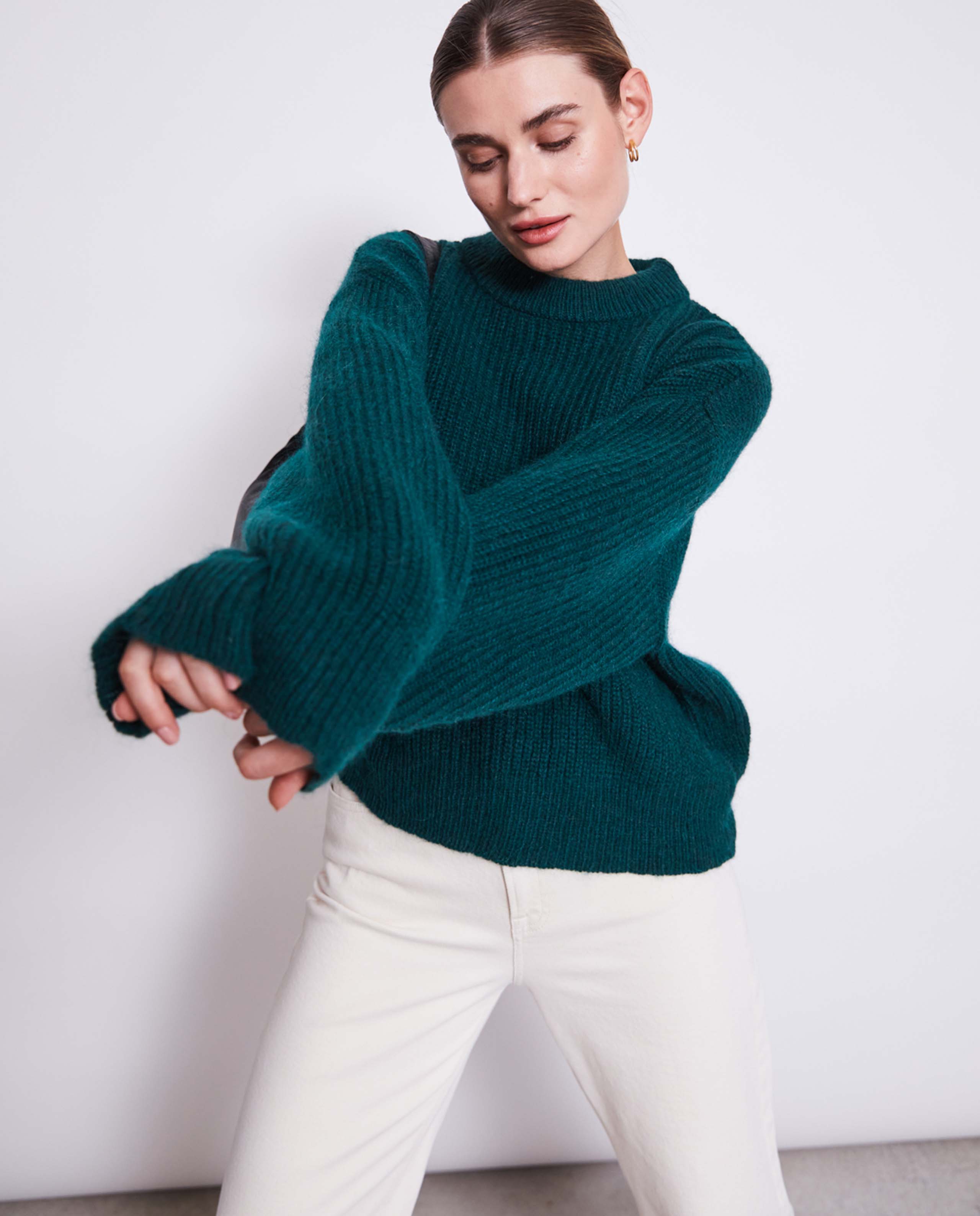 Pull en laine mohair Femme - Vert clair