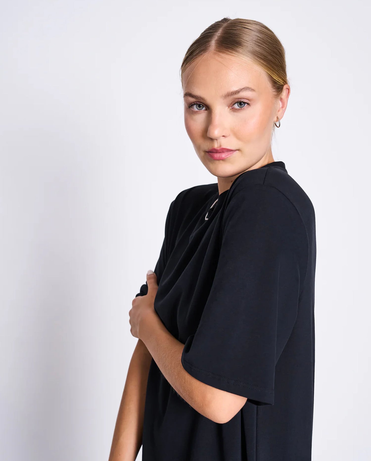 marché commun robe midi en coton bio noir jan n june