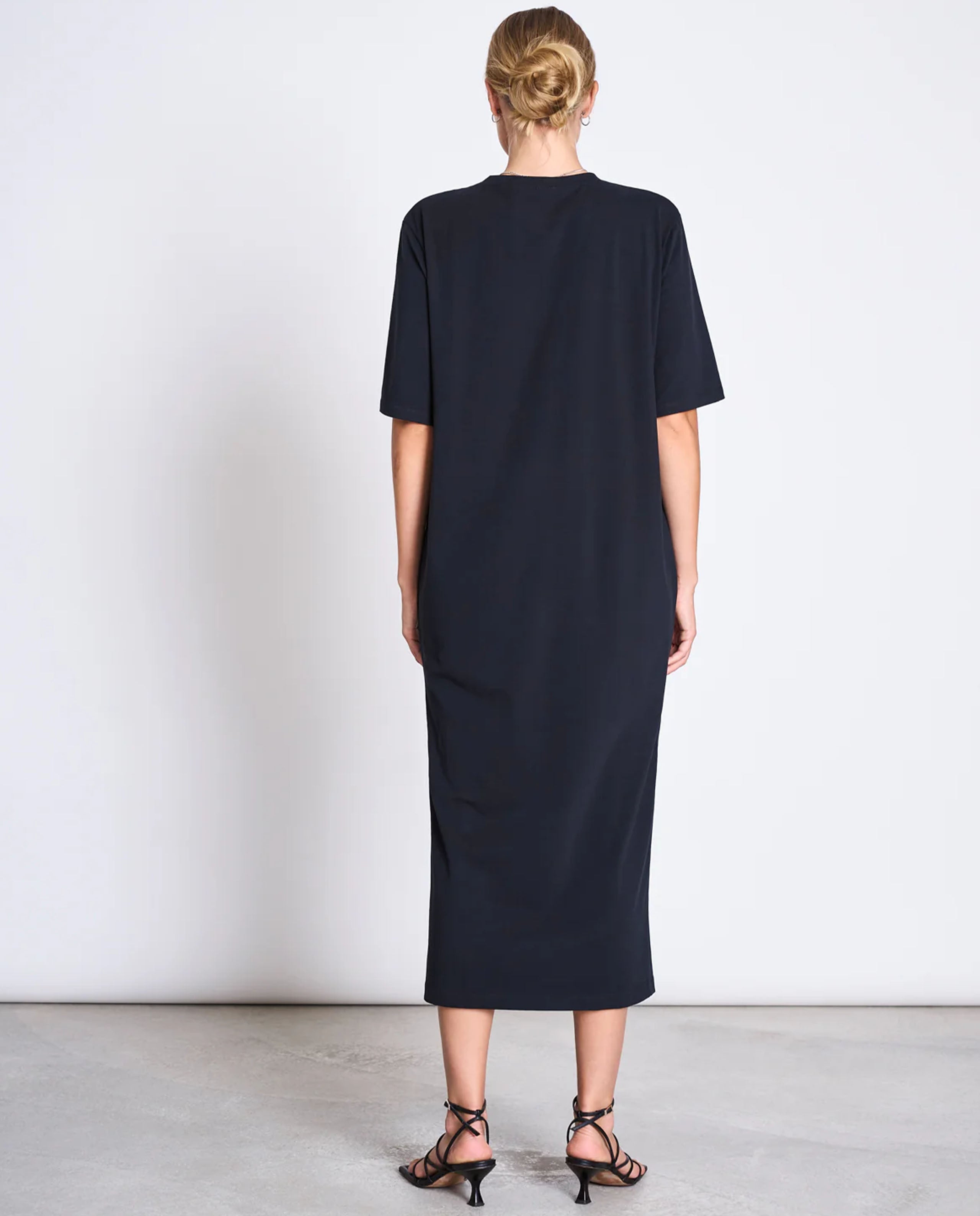 marché commun robe midi en coton bio noir jan n june