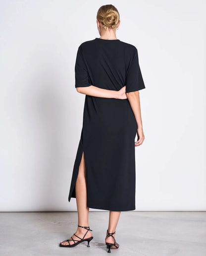 marché commun robe midi en coton bio noir jan n june
