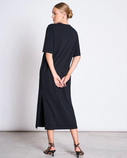 marché commun robe midi en coton bio noir jan n june